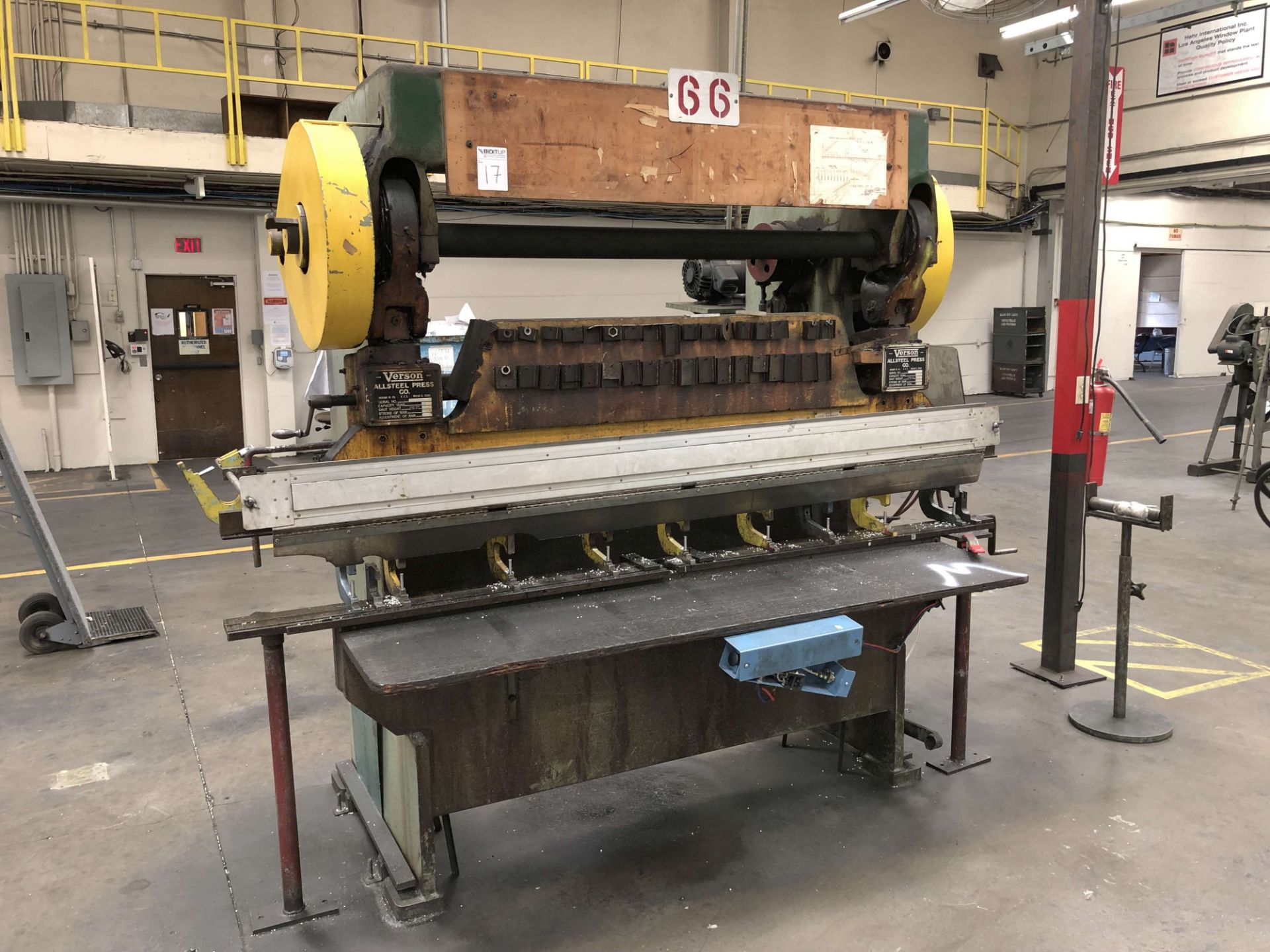 Verson 45 Ton x 78" Mechanical Press Brake, 7-1/2" Shut Height, 2-1/2" Stroke, 3" Adjustment of Ram,