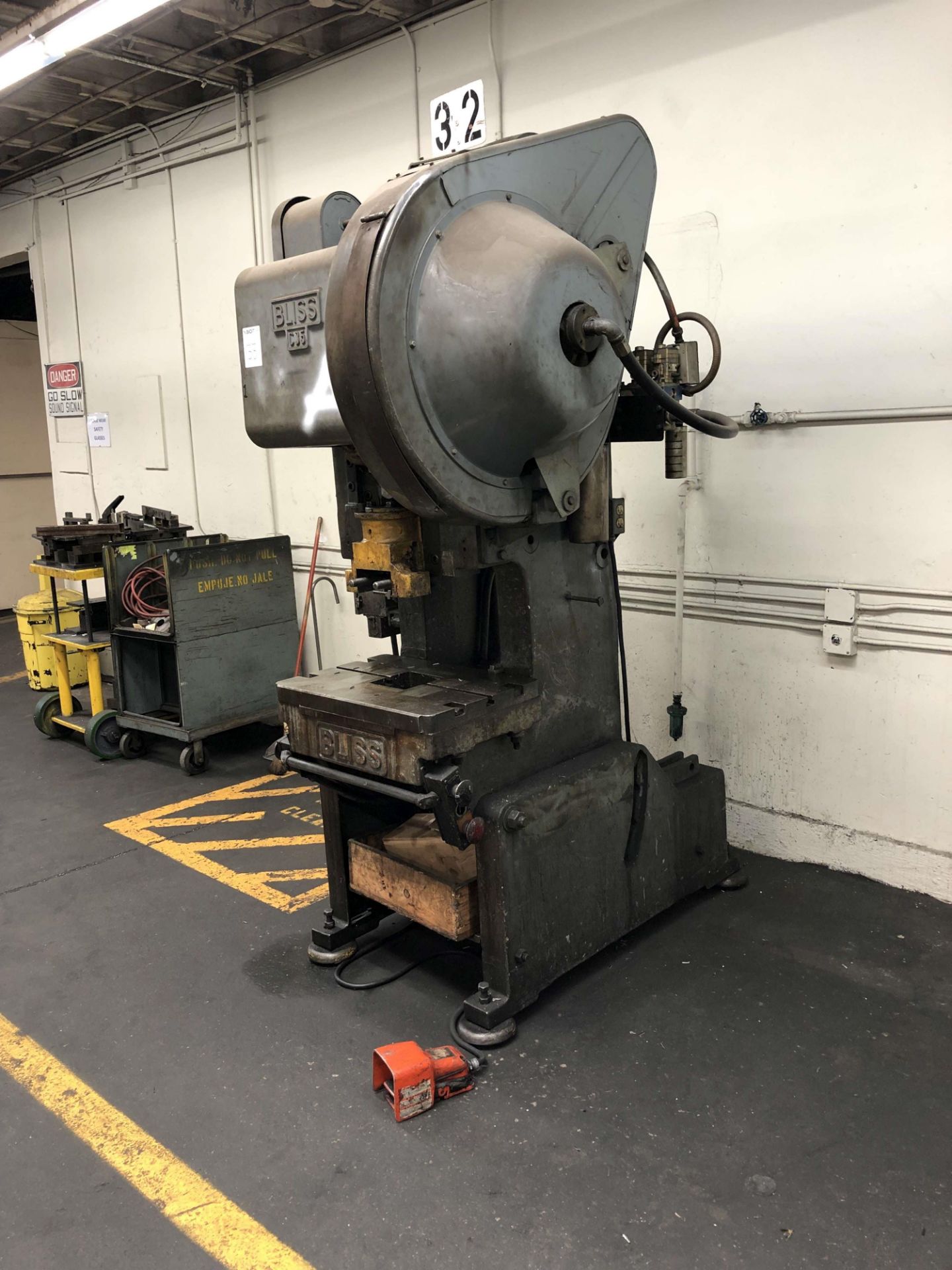 Bliss 35 Ton OBI Punch Press, Model C35, 2-1/2" Slide Adjustment, 3" Stroke, 10-3/4" Shut Height, - Image 2 of 4