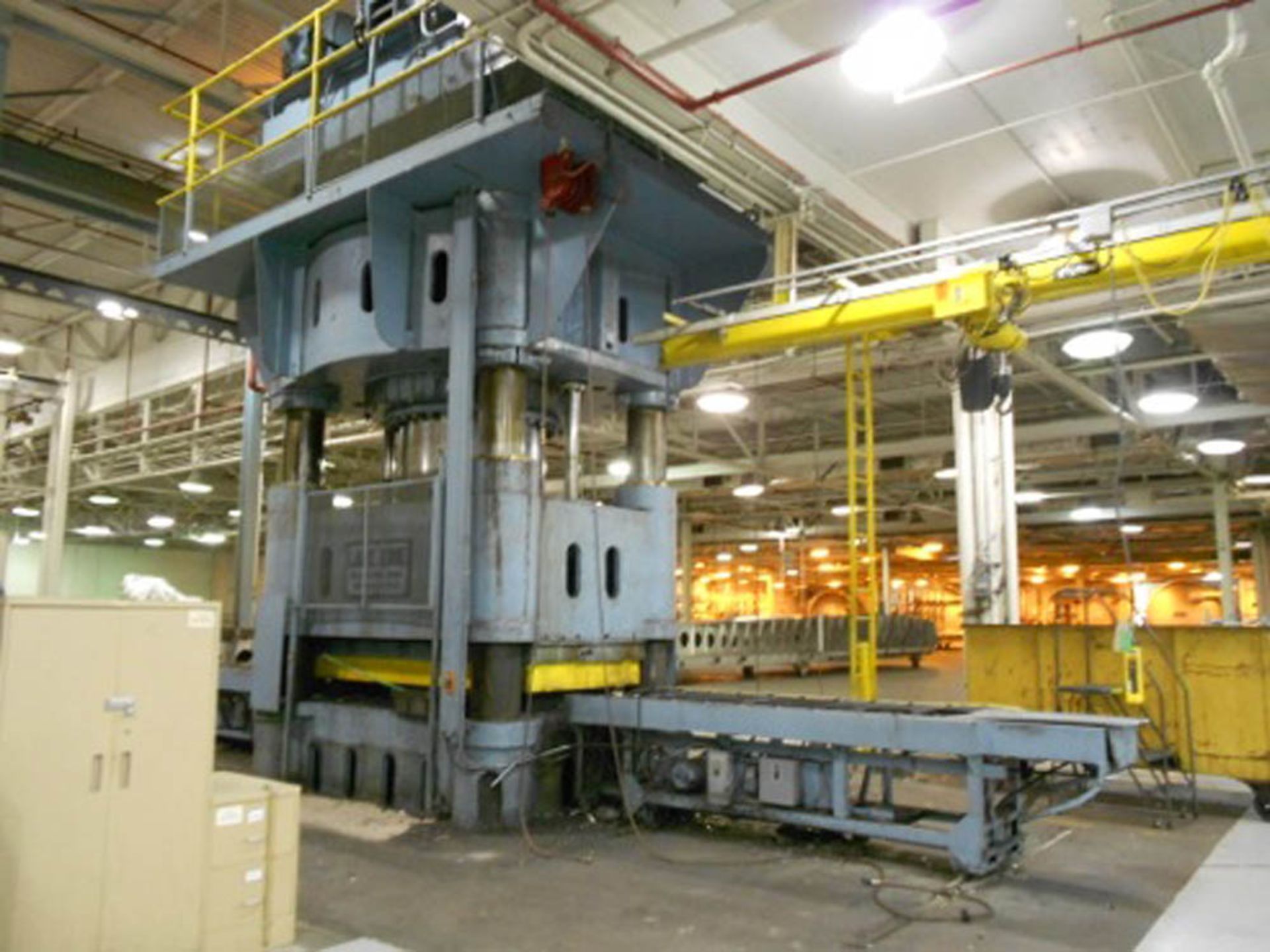 Lake Erie 4 Post Hyd. Press, w/Rubber Pad, 3,500-Ton x 120" x 96" - Located In Fort Worth, TX - - Image 7 of 27