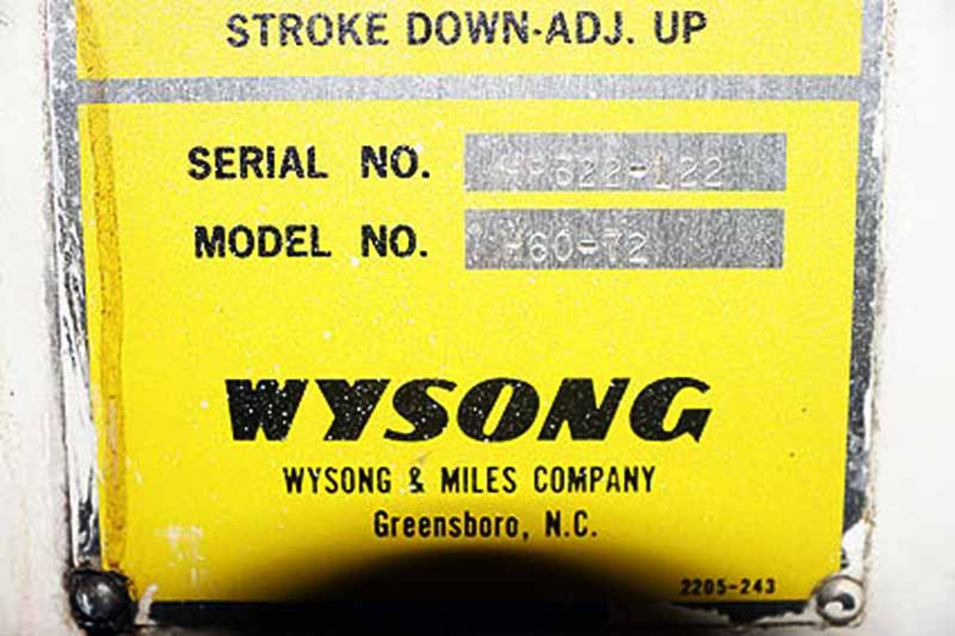 Wysong Hydra-Mechanical Press Brake, 60-Ton x 6' - Located In Painesville, OH - 6716 - Image 10 of 10