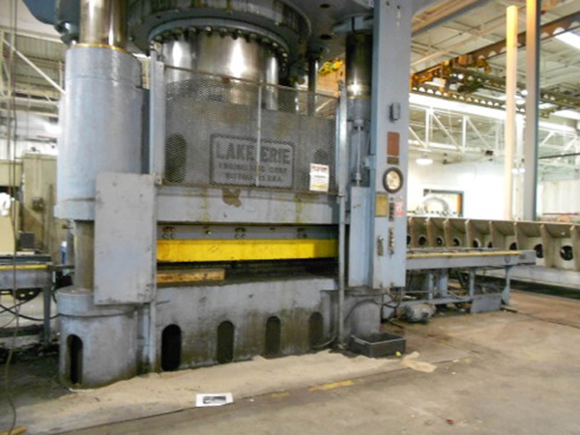 Lake Erie 4 Post Hyd. Press, w/Rubber Pad, 3,500-Ton x 120" x 96" - Located In Fort Worth, TX - - Image 4 of 27