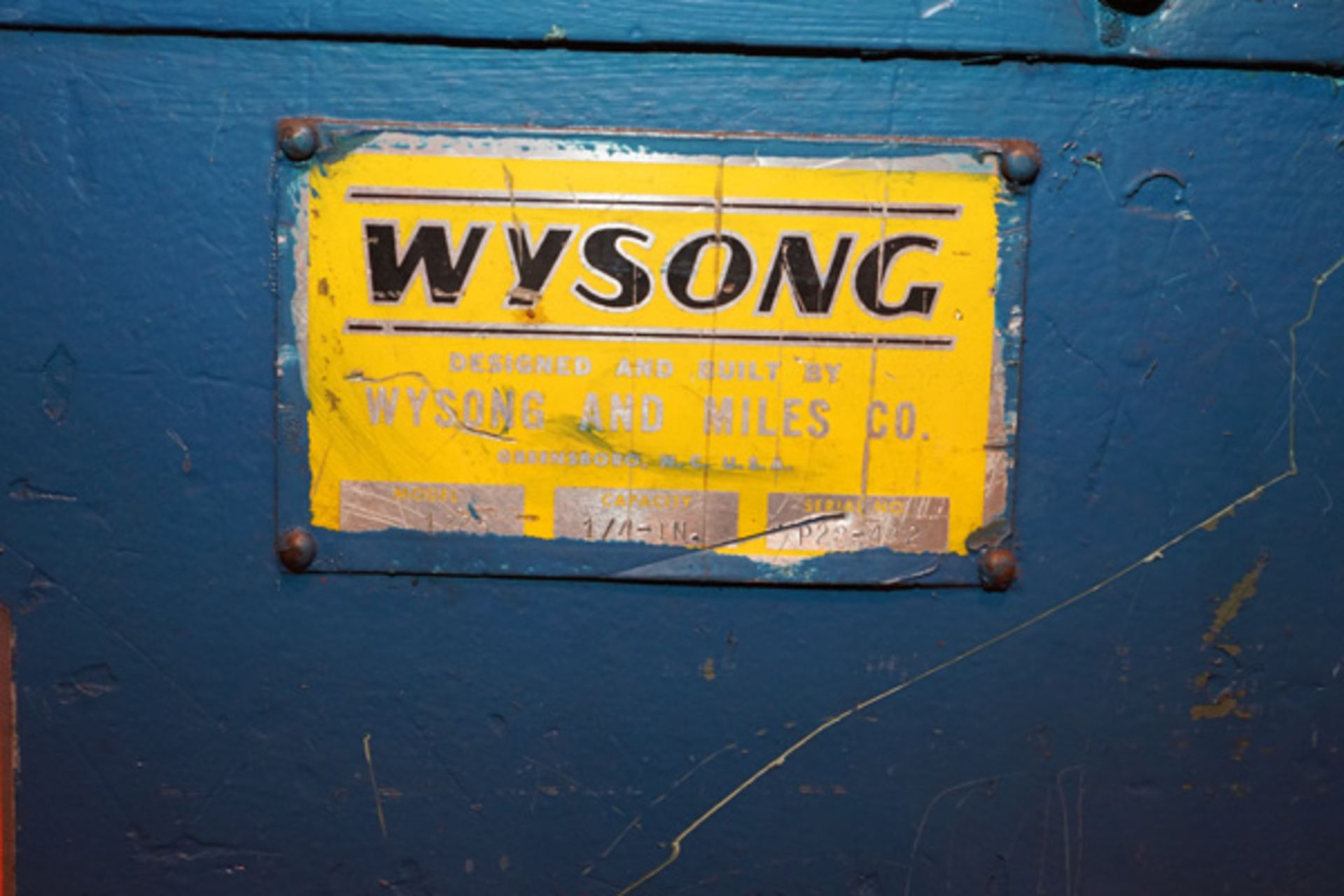 Wysong 1/4'' x 12' Power Shear, Mdl: 1225, Front Operated Power Back Gauge, S/N: P28-442 - Image 9 of 9