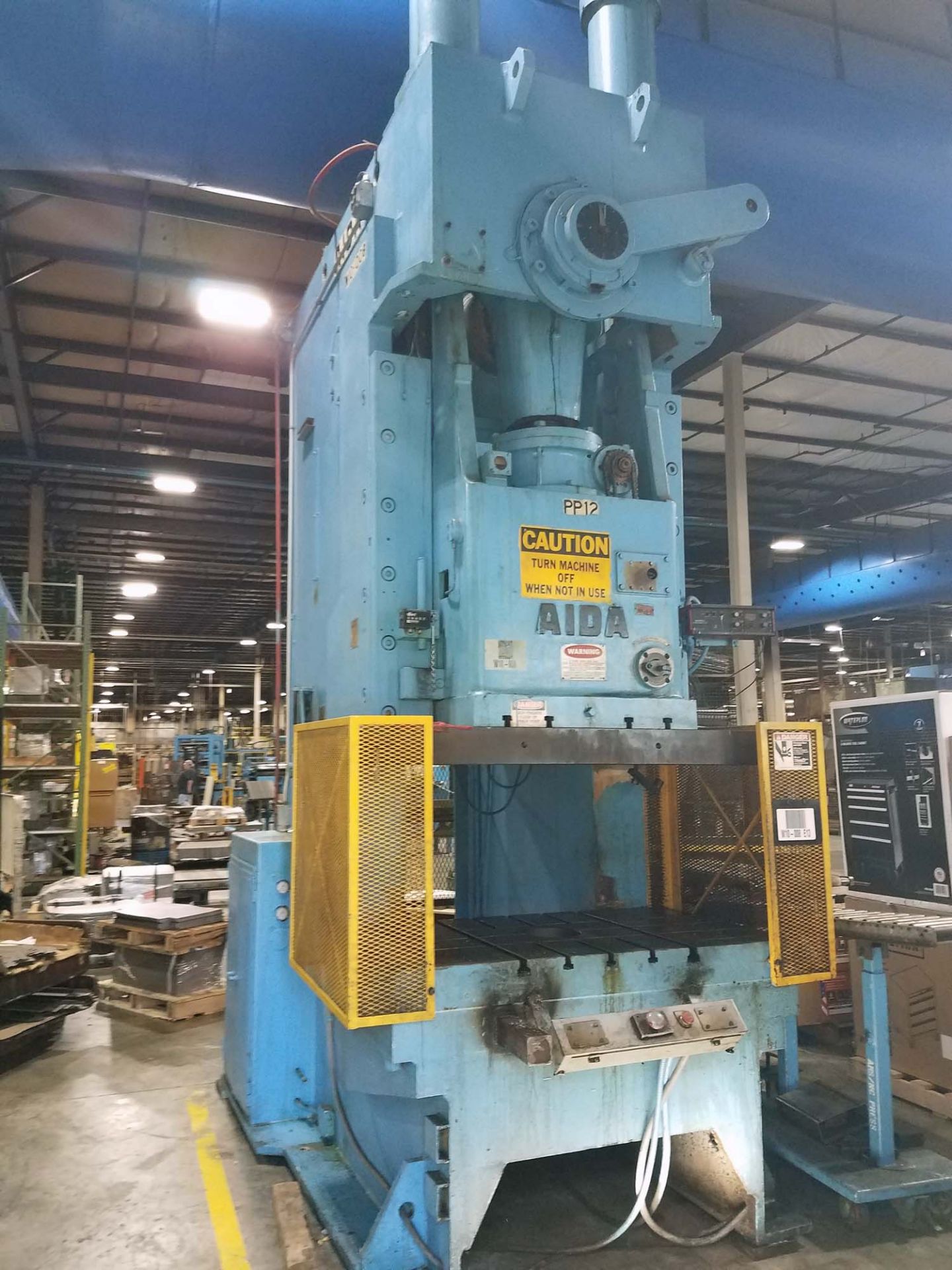 Aida Gap Frame Single Crank Press, 220-Ton x 57" x 31" - Located In Sedalia, MO - 8372
