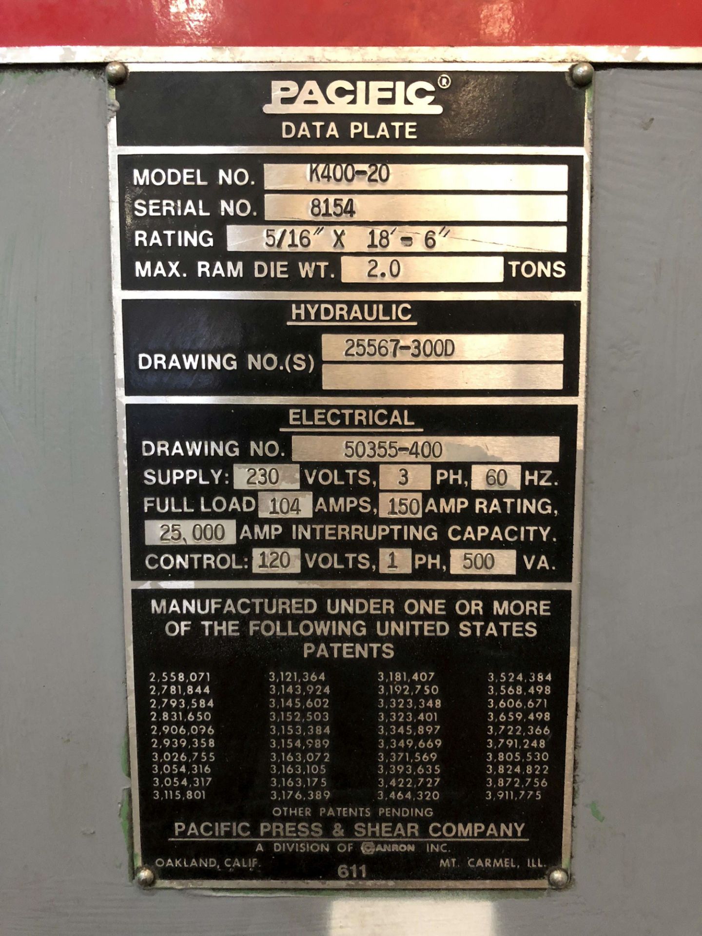 Pacific CNC Hyd. Press Brake, 400-Ton x 30' - Located In Pomona, CA - 8332 - Image 24 of 24