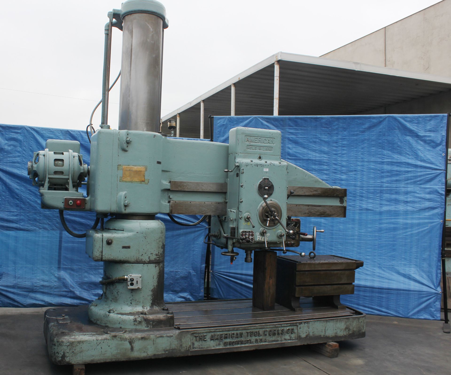 6' Arm x 15" Column American Radial Arm Drill Production Hole Drilling Machining - Located In: - Image 2 of 15