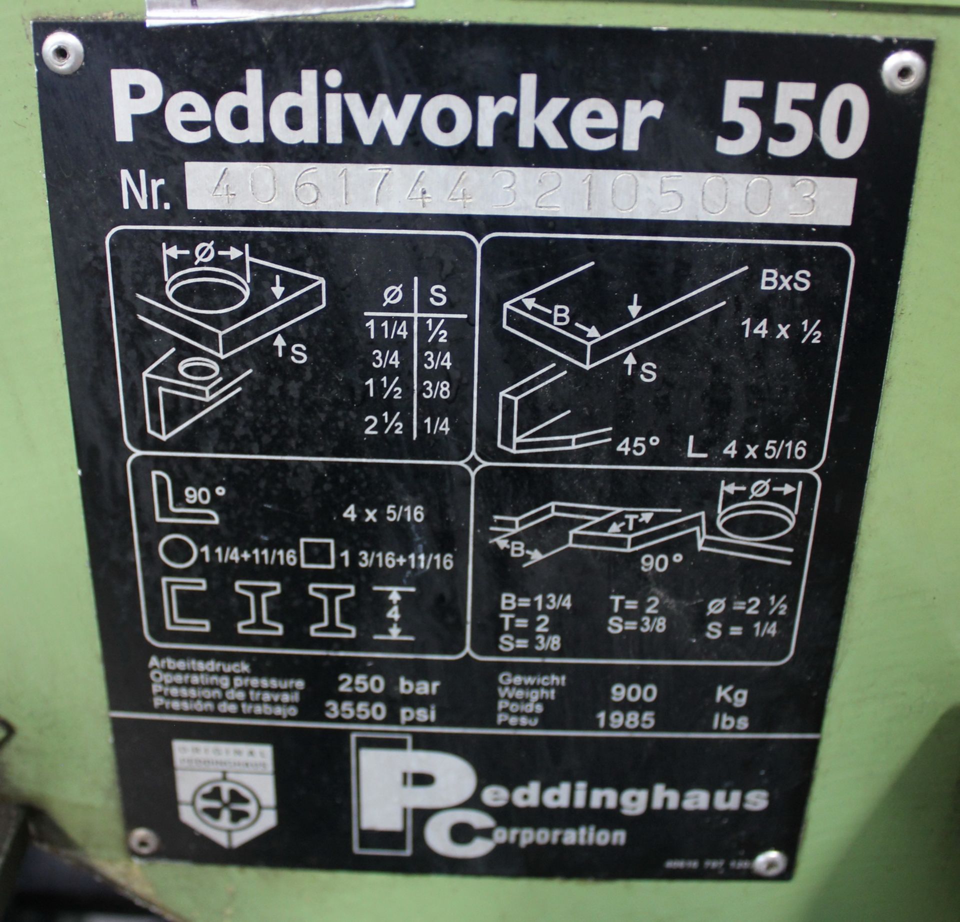 55 Ton Peddinghaus Peddiworker 550 Hydraulic Ironworker 2010 - Located In: Huntington Park, CA - - Image 12 of 13