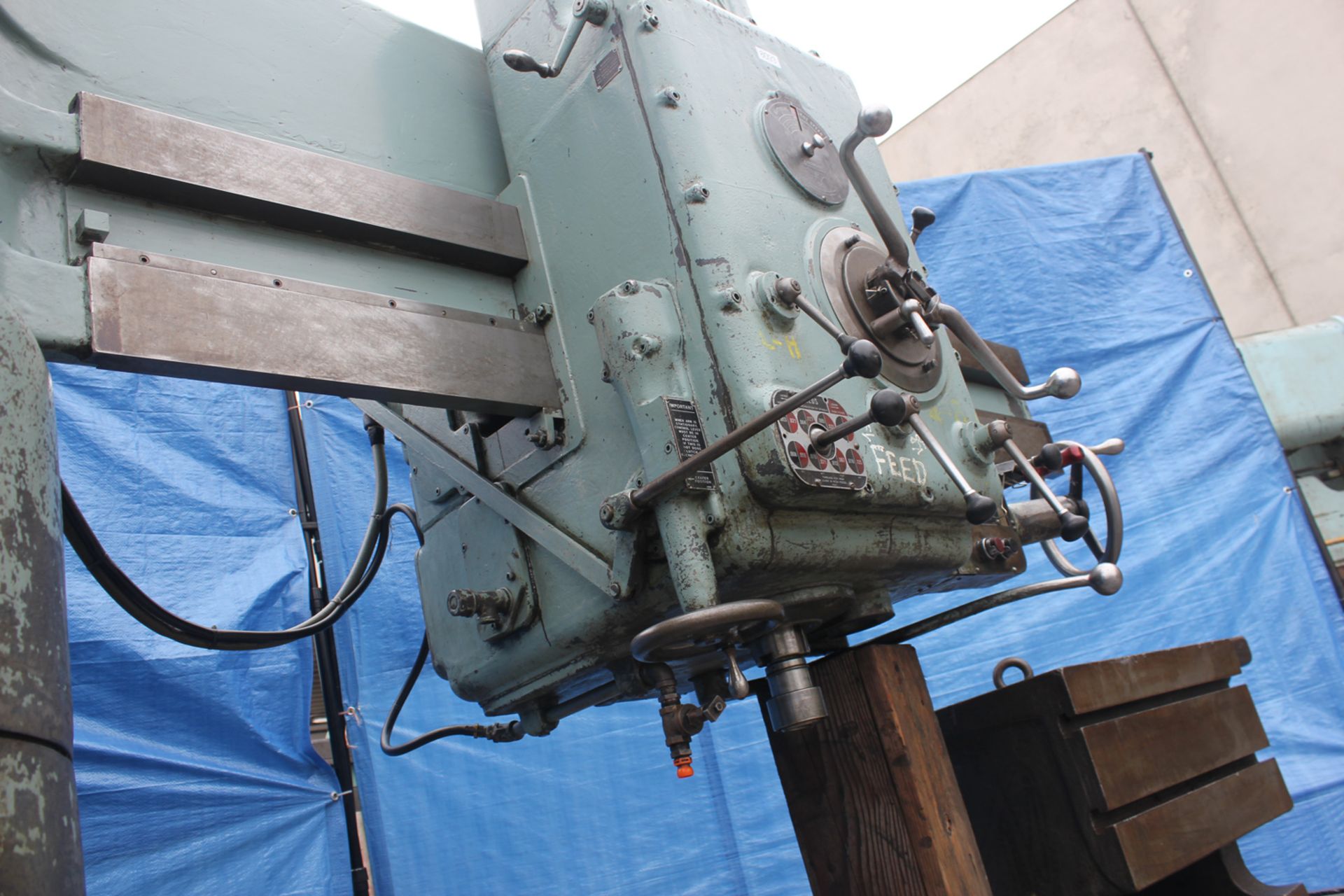 6' Arm x 15" Column American Radial Arm Drill Production Hole Drilling Machining - Located In: - Image 10 of 15