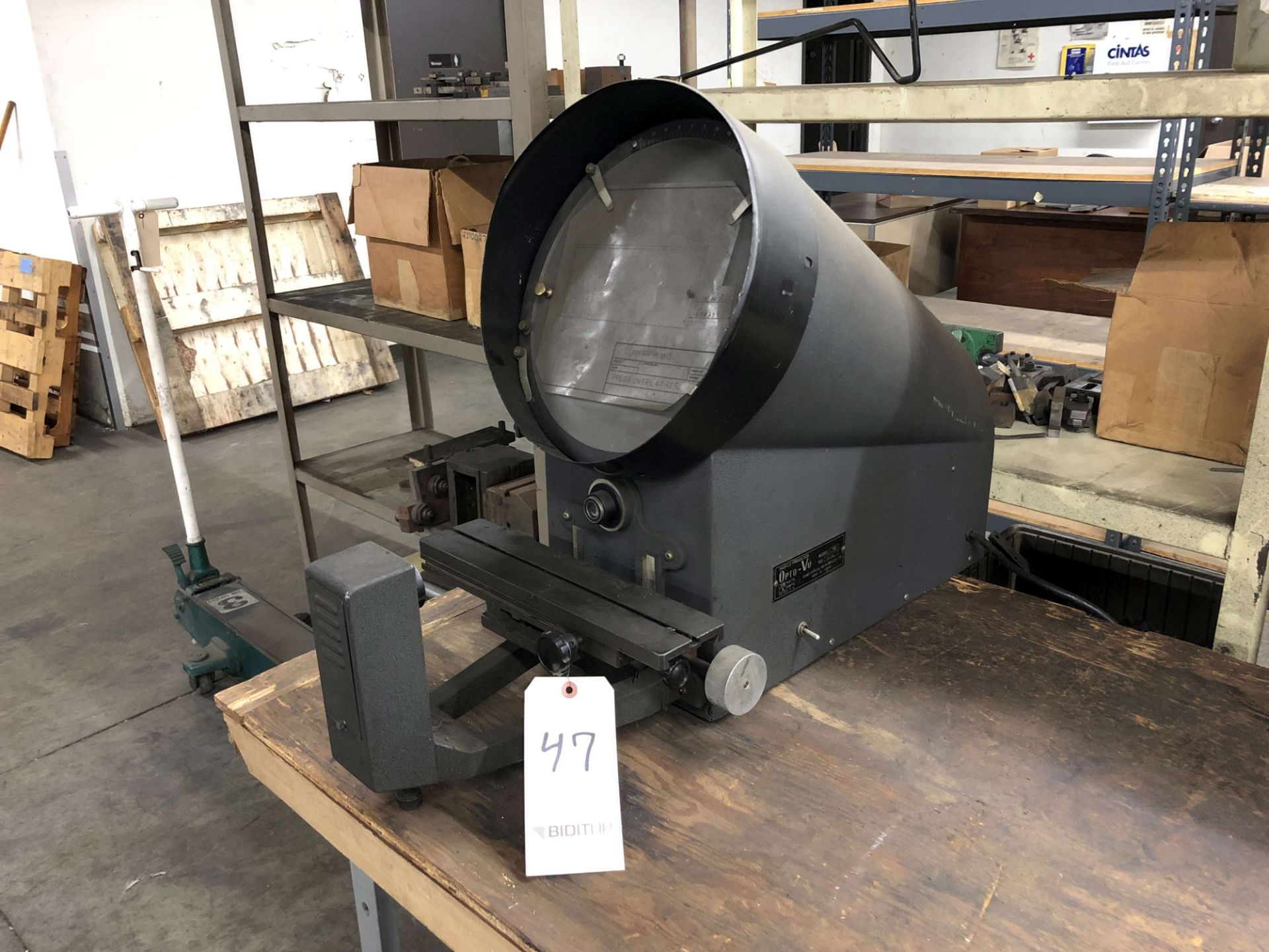 Opto-Vu 12" Profile Projector, Model 12, S/N 5082