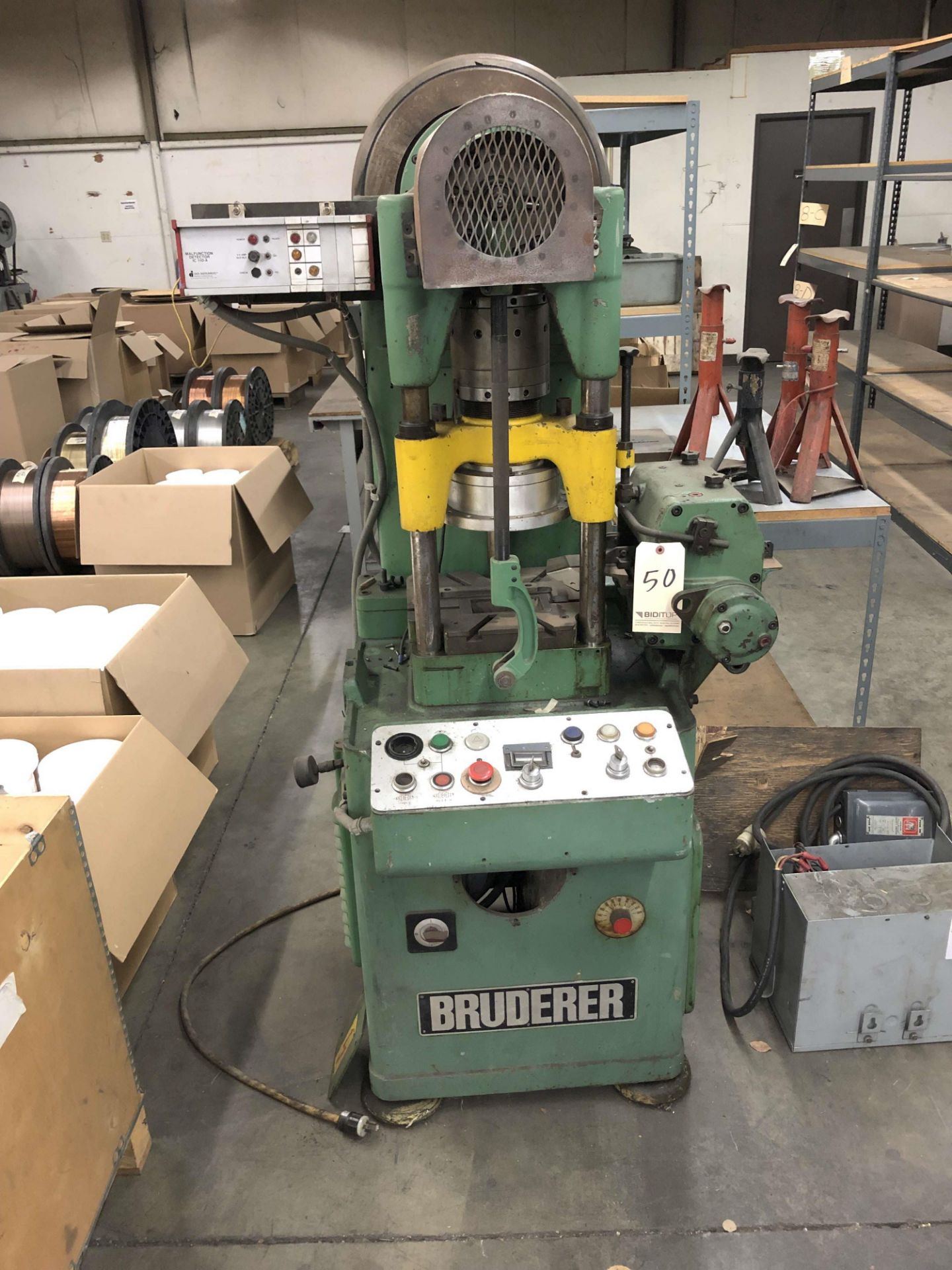 20 Ton Bruderer BSTA 20 High-Speed Press, 3-Post, Feeder, Bed: 14" L to R, 12-1/4" F to B