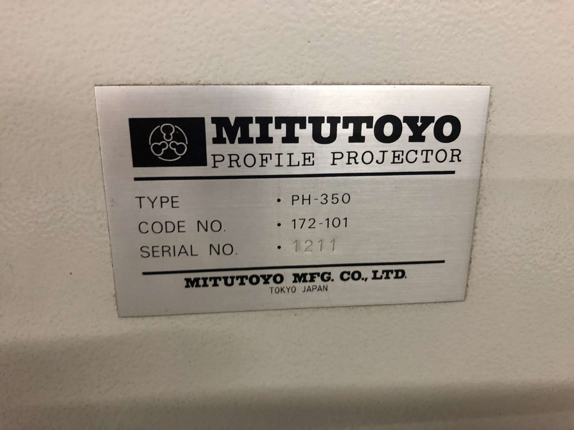 Mitutoyo 13" Benchtop Profile Projector, Type PH-350, Code No. 172-101, S/N 1211 - Image 4 of 4