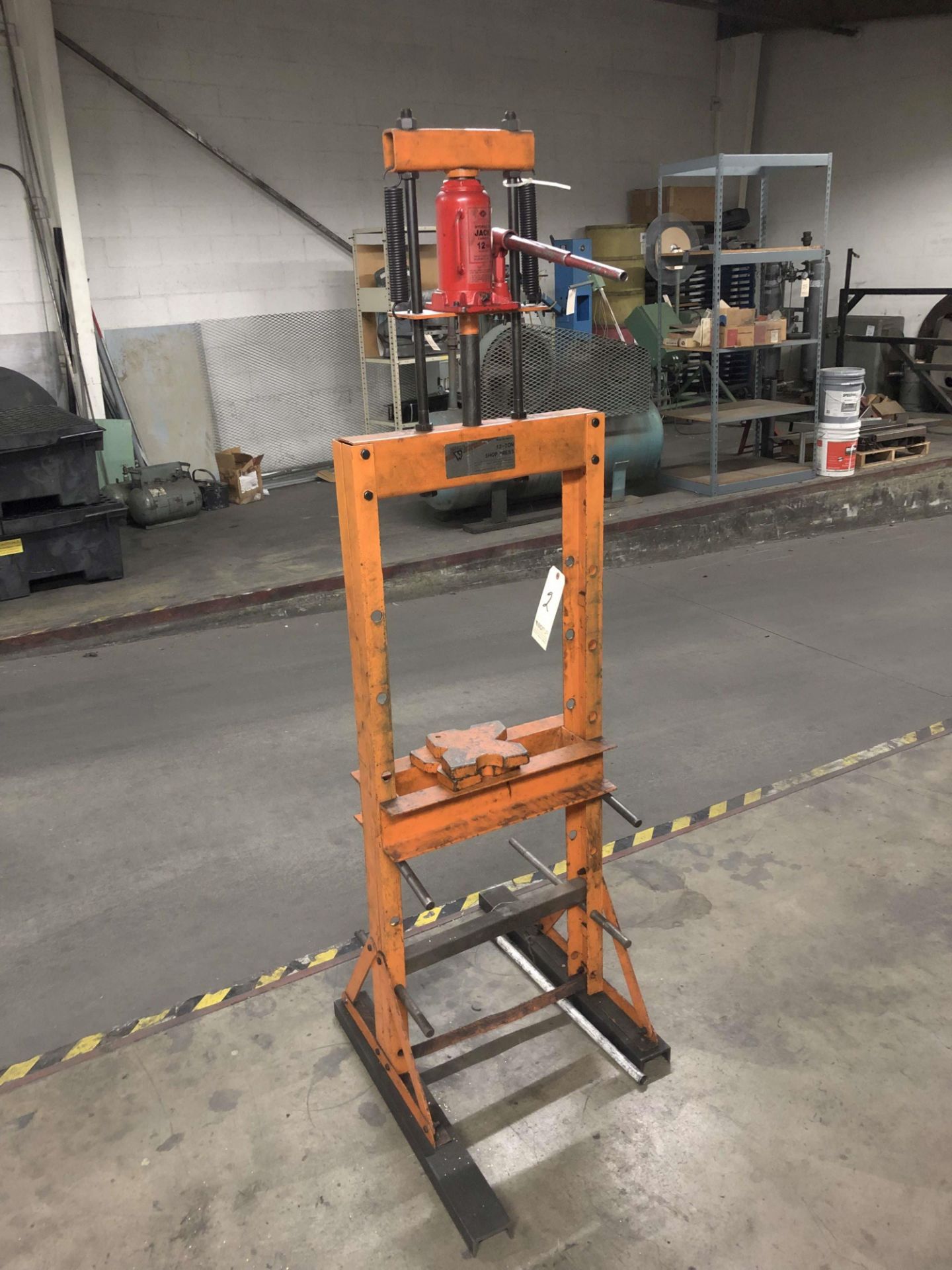 Buffalo 12 Ton H-Frame Shop Press, 16-1/2" Between Centers, Model Press-12