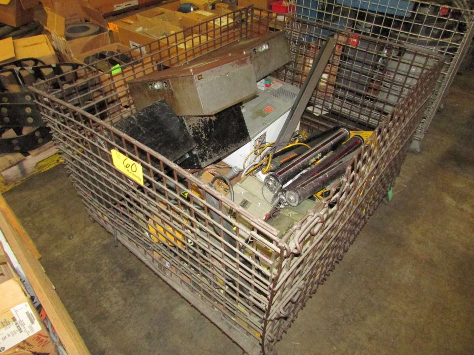 Wire Baskets with Assorted Spare Parts