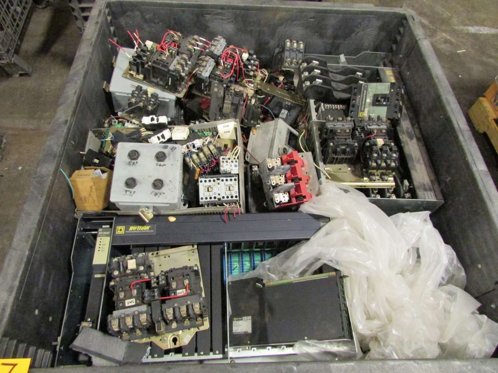 Plastic Bin with Assorted Electrical Components - Image 2 of 3