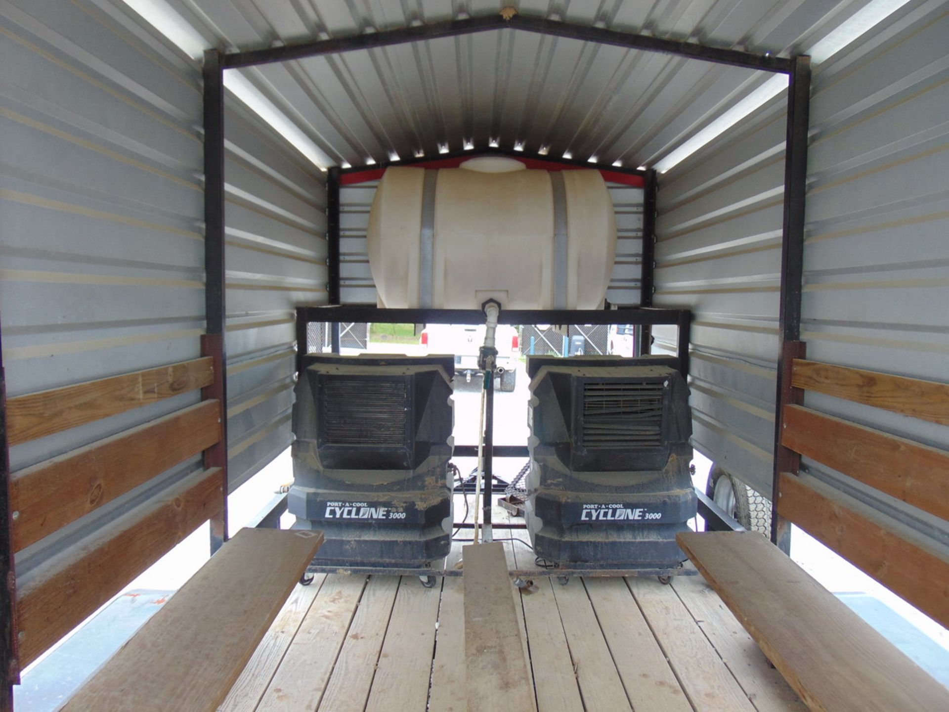 2014 Big Tex Utility 16' T/A Pipe Top Utiliy Trailer Outfitted w/ Cool Down Shed - (2) Port-A-Cool - Image 7 of 10