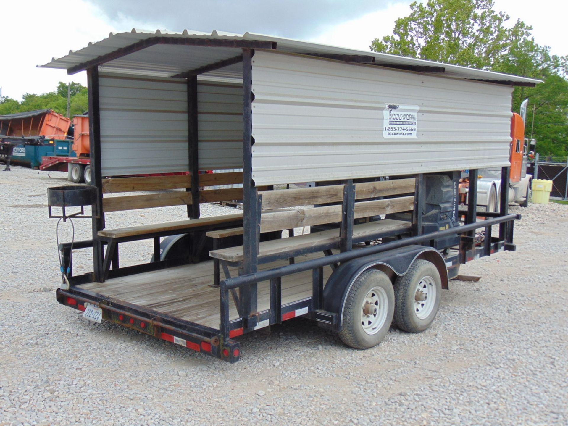 2012 Big Tex 10PI-16BK5FUR 16' T/A Pipe Top Utiliy Trailer Outfitted w/ Cool Down Shed - (2) Port- - Image 4 of 12