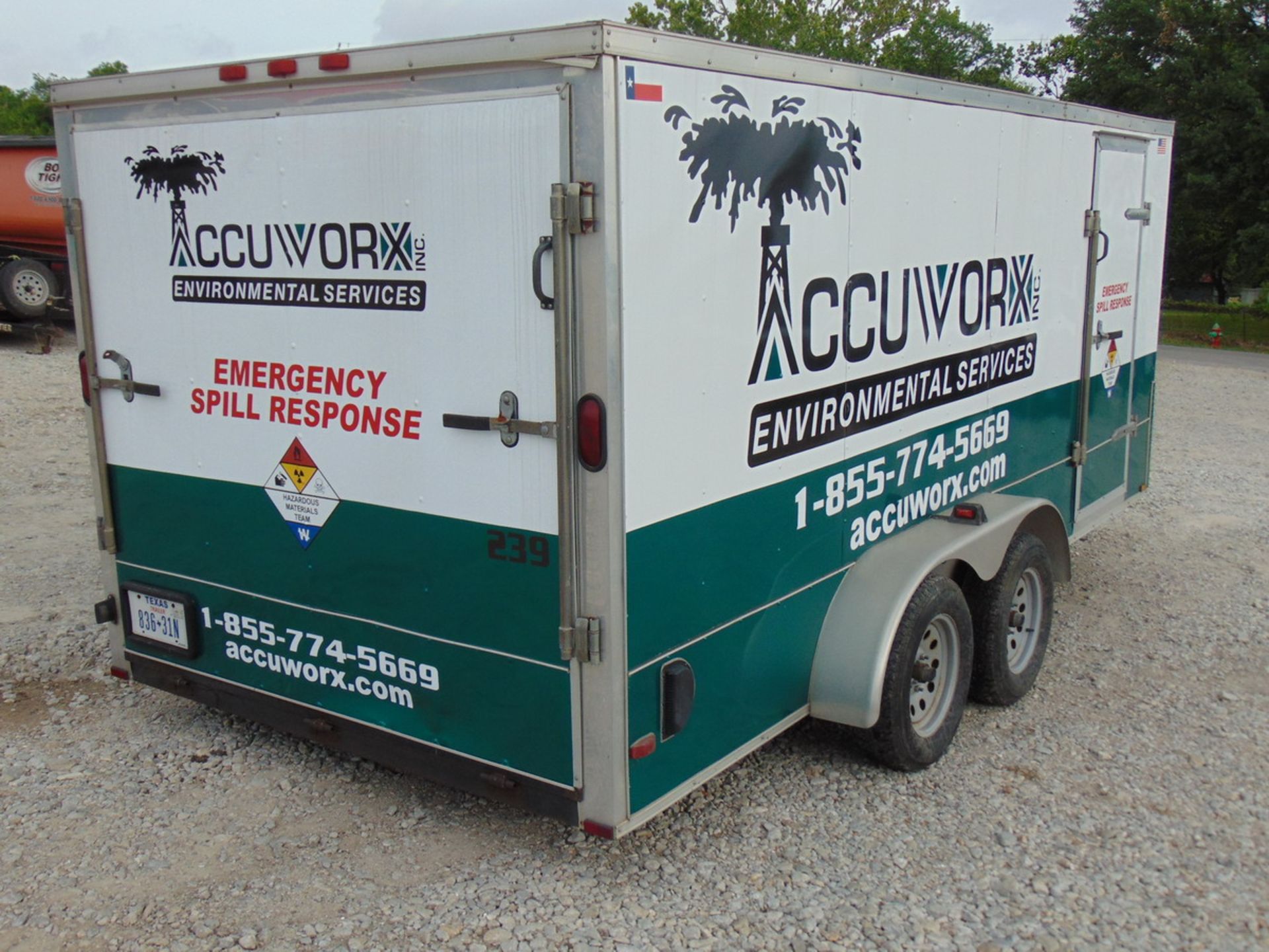 2012 Hurricane Utility 16' T/A Enclosed Cargo Trailer, Rear Ramp Door, Side Acces Door, Vin: - Image 4 of 6