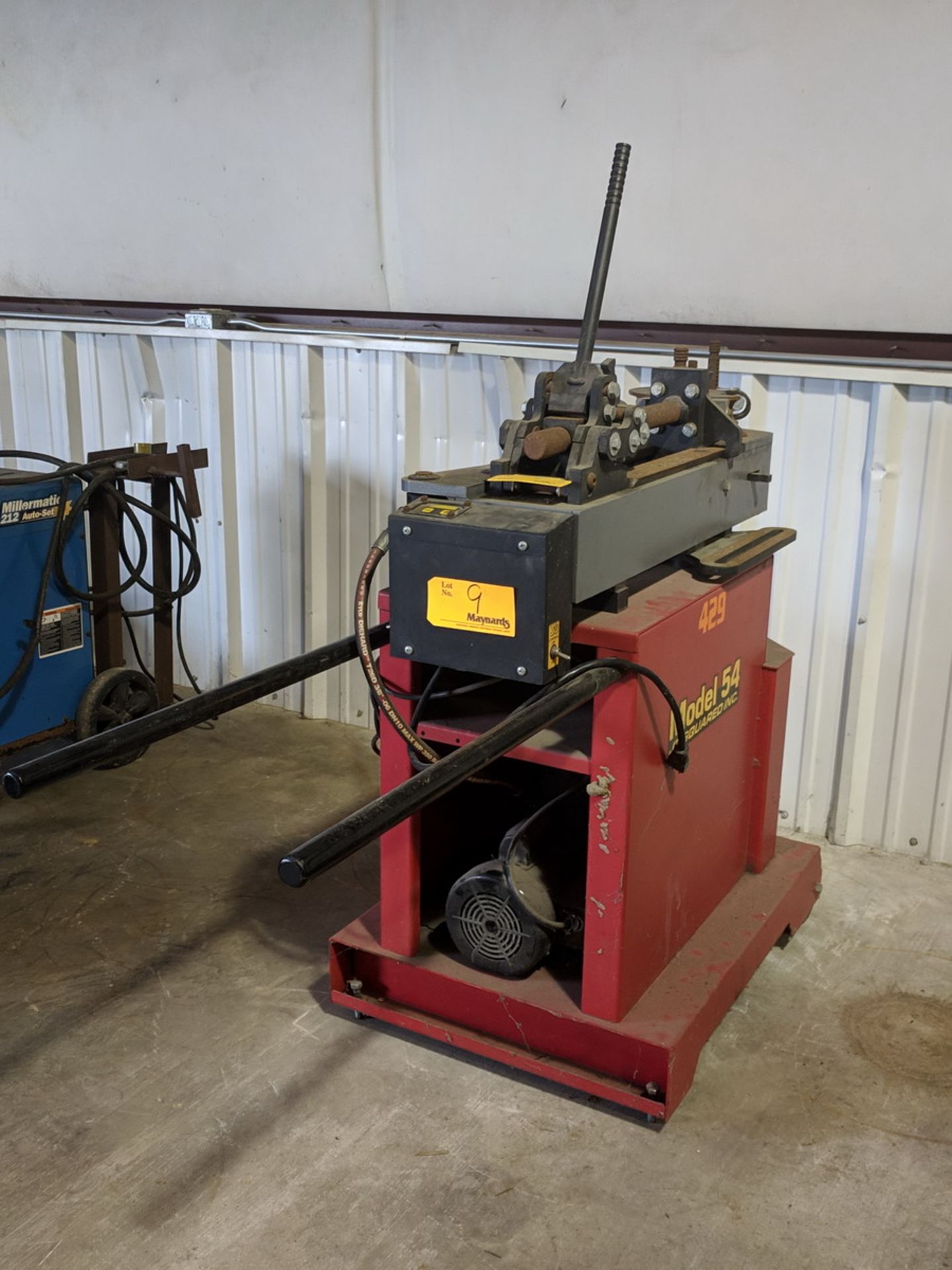 JD Squared Inc 54 Pipe Bender w/Ele Motor, Mfg.: US Motors, HP: 1-1/2, RPM: 3460, 60HZ, 1115/208-