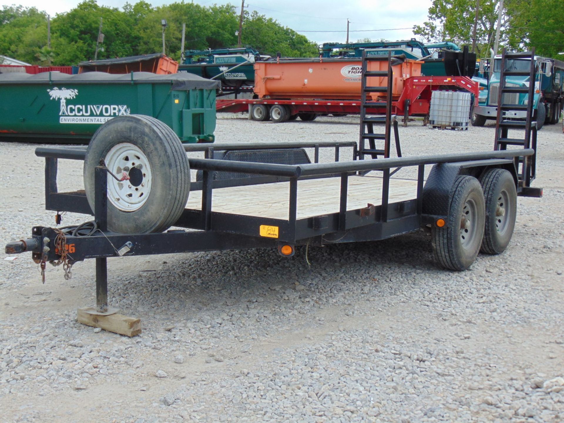 2012 PJ Utility 16' T/A Trailer, Flip Over Ramps, Wood Deck, Vin: 4P5P81629C1170416