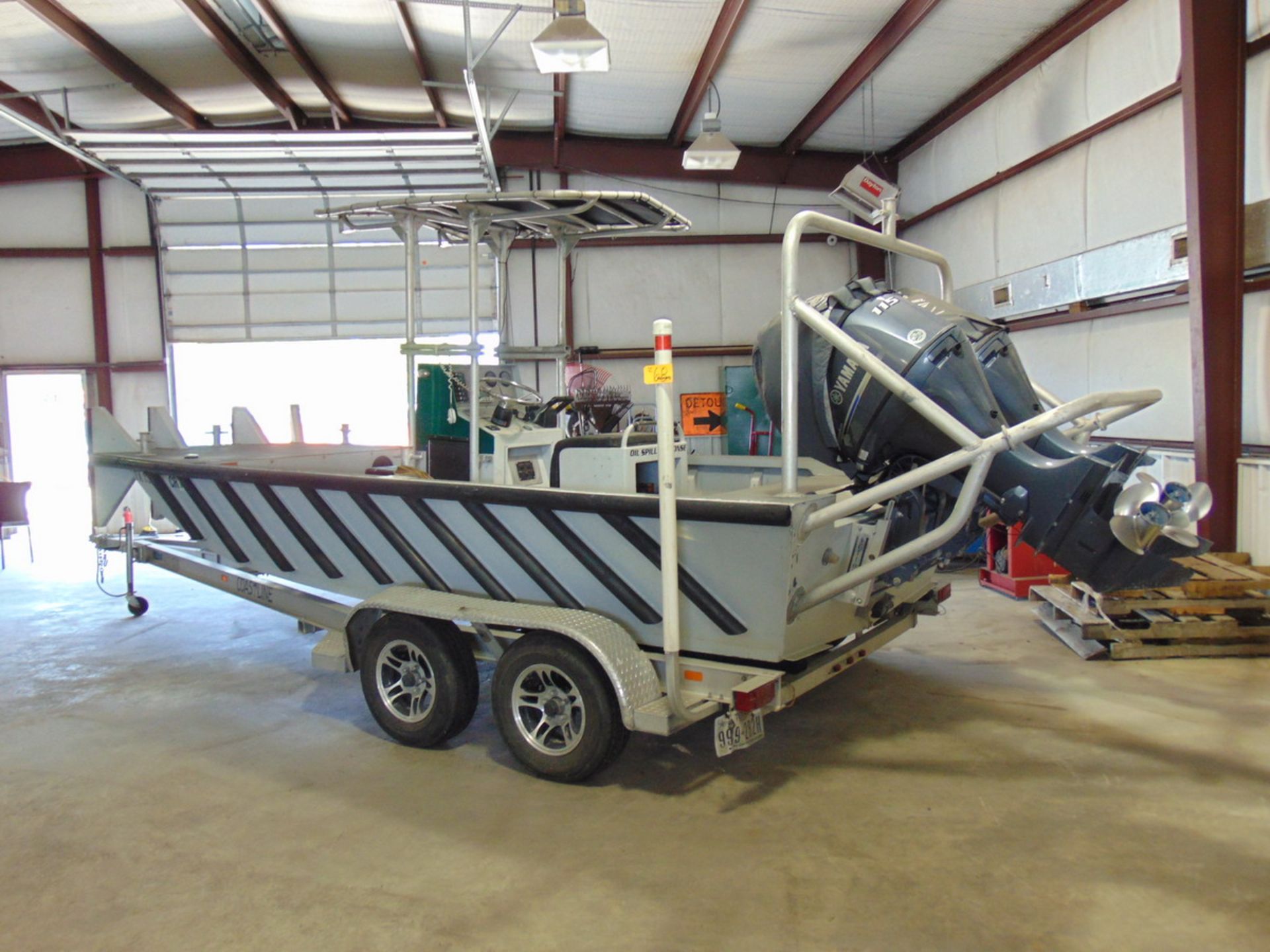 2007 SeaArk 18' Work Boat (2) 115 HP Yamaha Engines w/ Trailer - Image 3 of 20