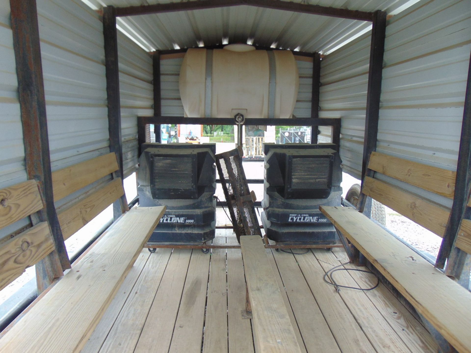 2011 Big Tex 10PI-16BK 16' T/A Pipe Top Utiliy Trailer Outfitted w/ Cool Down Shed - (2) Port-A-Cool - Image 7 of 9