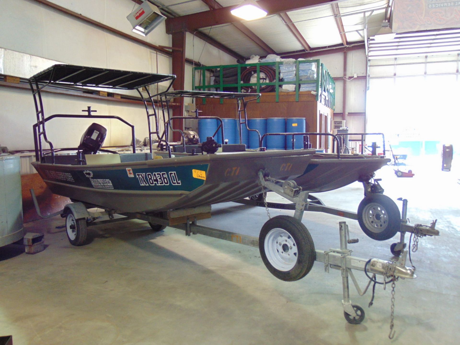 2014 Tracker 14' Work Boat 20 HP Mercury Engine, w/ Trailer