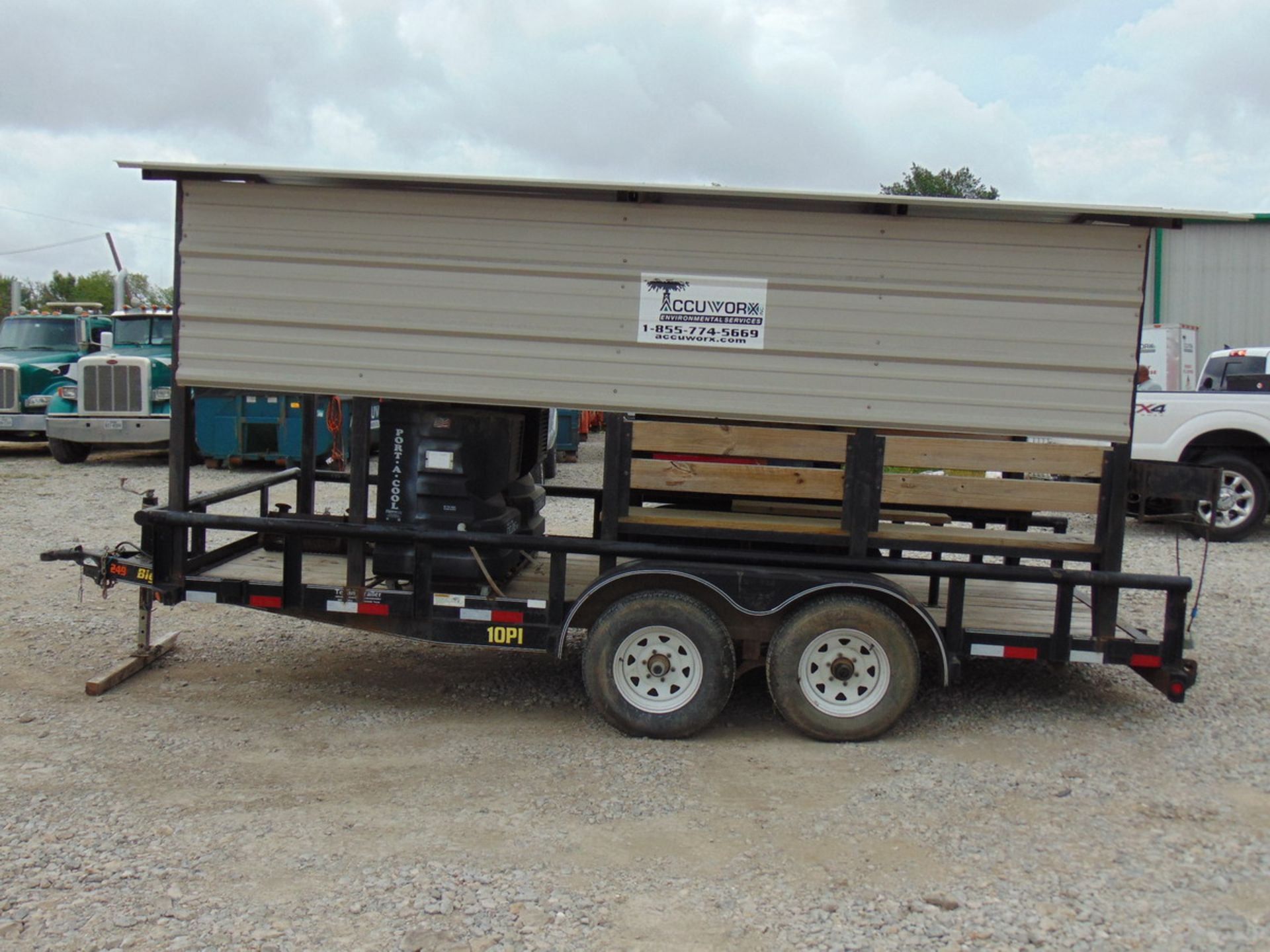 2012 Big Tex 10PI-16BK5FUR 16' T/A Pipe Top Utiliy Trailer Outfitted w/ Cool Down Shed - (2) Port- - Image 11 of 12