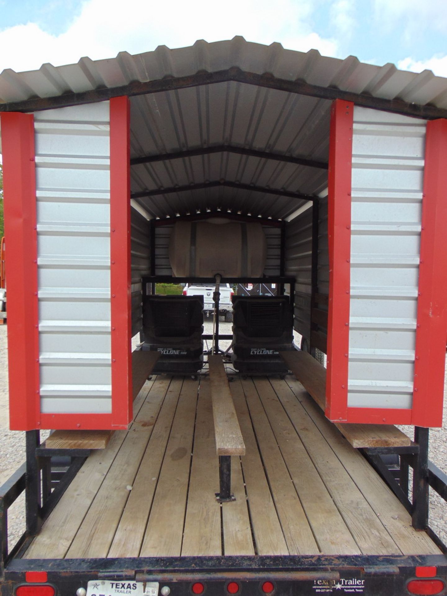 2014 Big Tex Utility 16' T/A Pipe Top Utiliy Trailer Outfitted w/ Cool Down Shed - (2) Port-A-Cool - Image 6 of 10