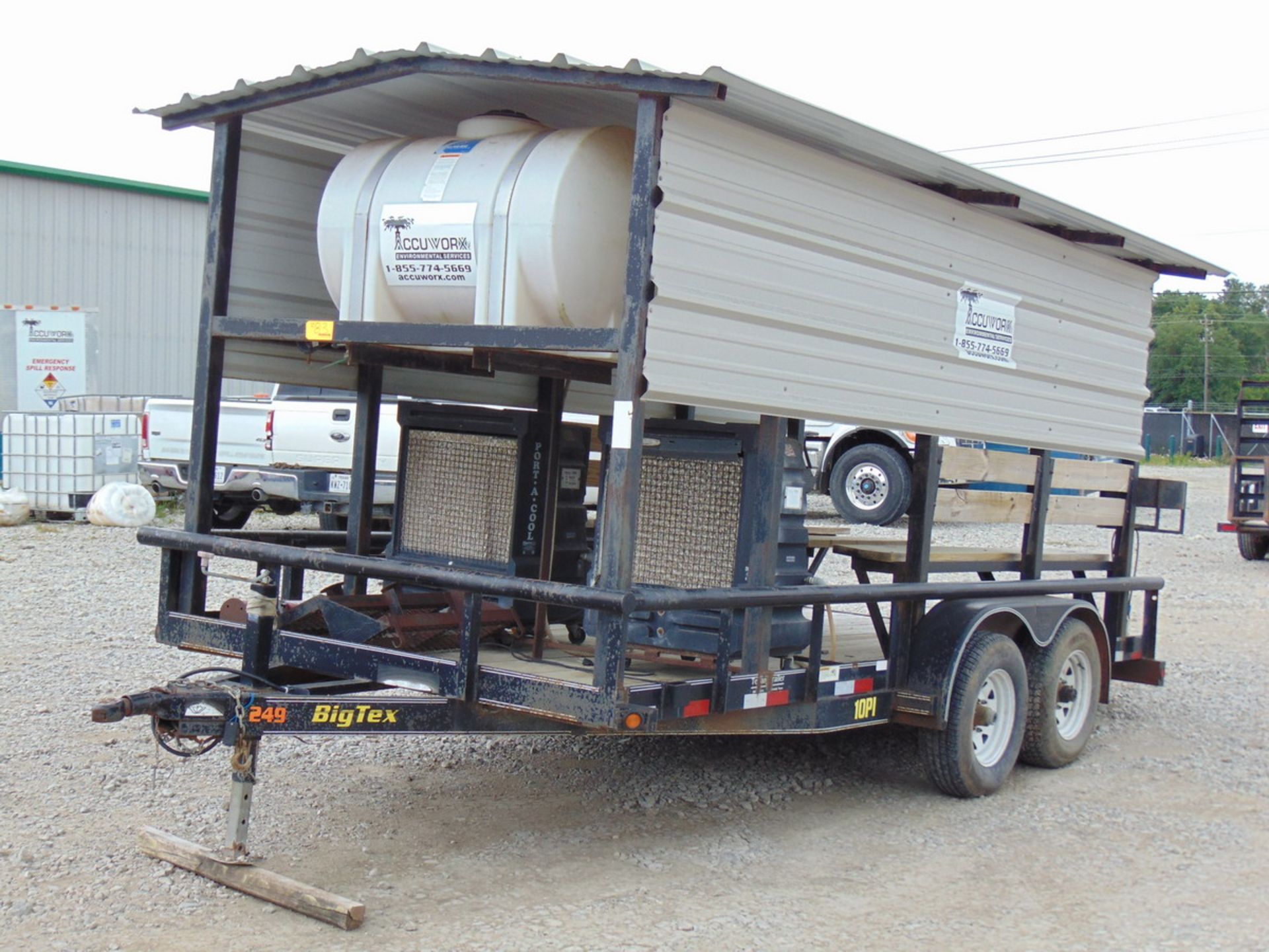 2012 Big Tex 10PI-16BK5FUR 16' T/A Pipe Top Utiliy Trailer Outfitted w/ Cool Down Shed - (2) Port- - Image 2 of 12