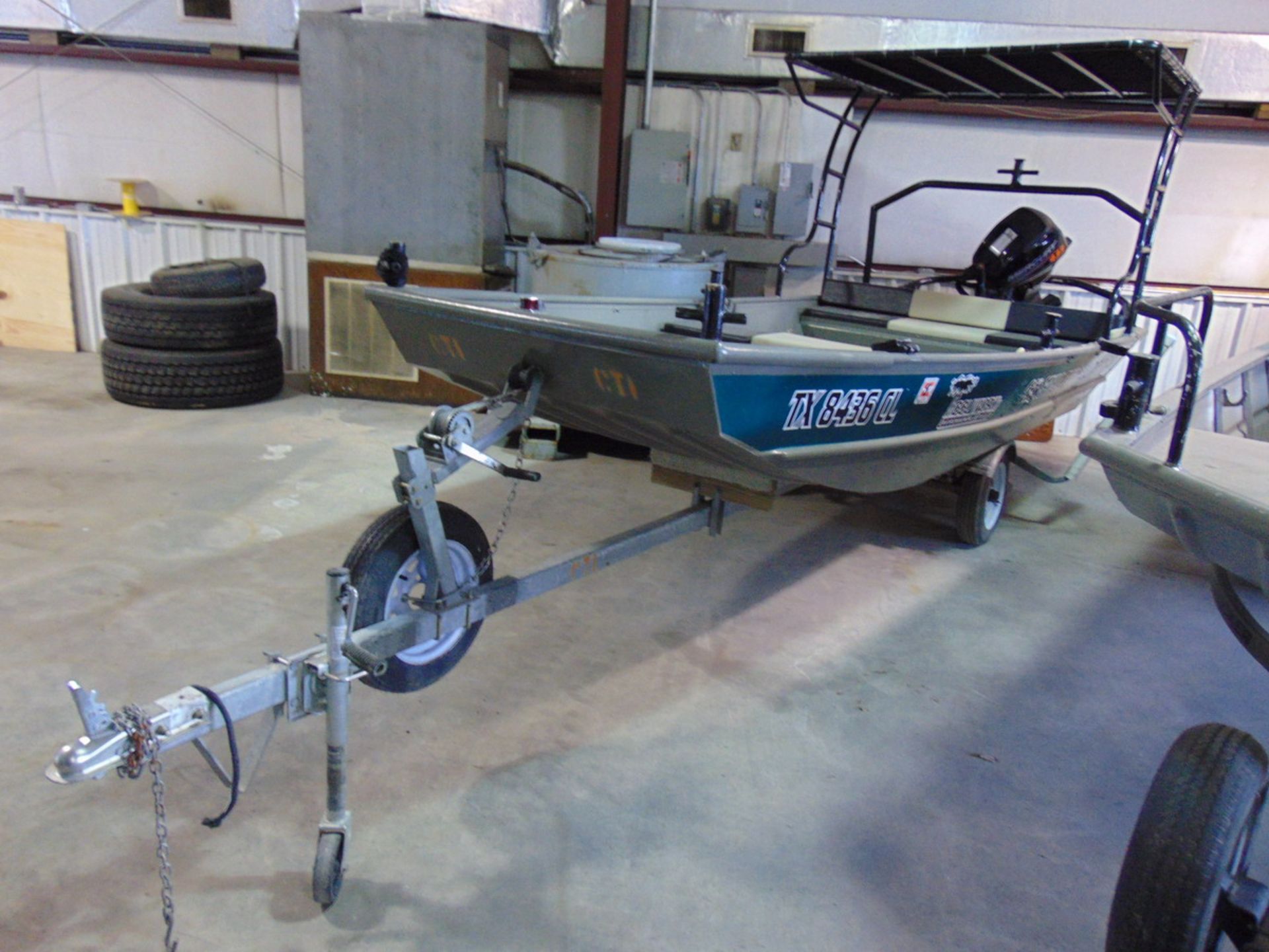 2014 Tracker 14' Work Boat 20 HP Mercury Engine, w/ Trailer - Image 2 of 10