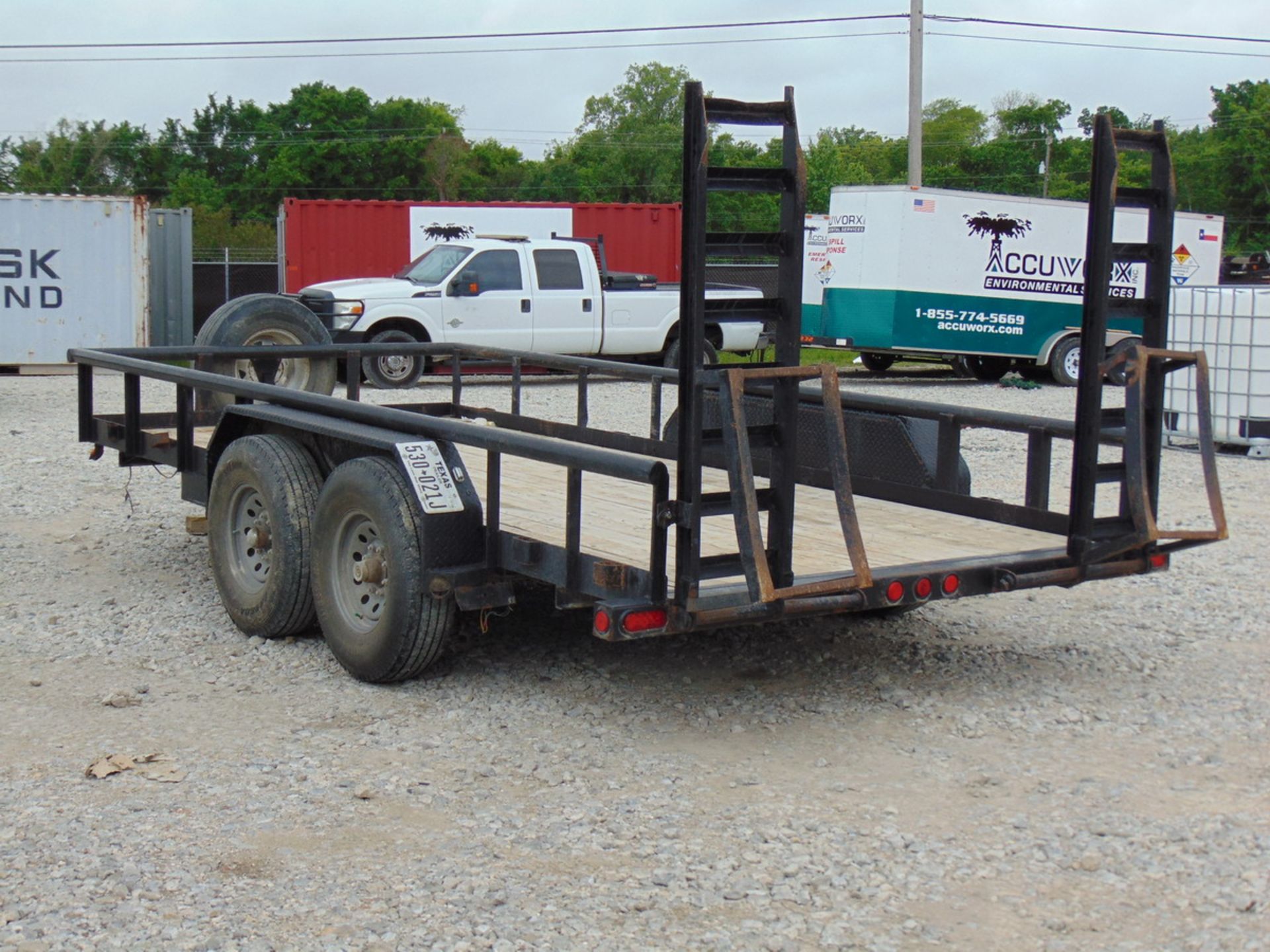 2012 PJ Utility 16' T/A Trailer, Flip Over Ramps, Wood Deck, Vin: 4P5P81629C1170416 - Image 4 of 6