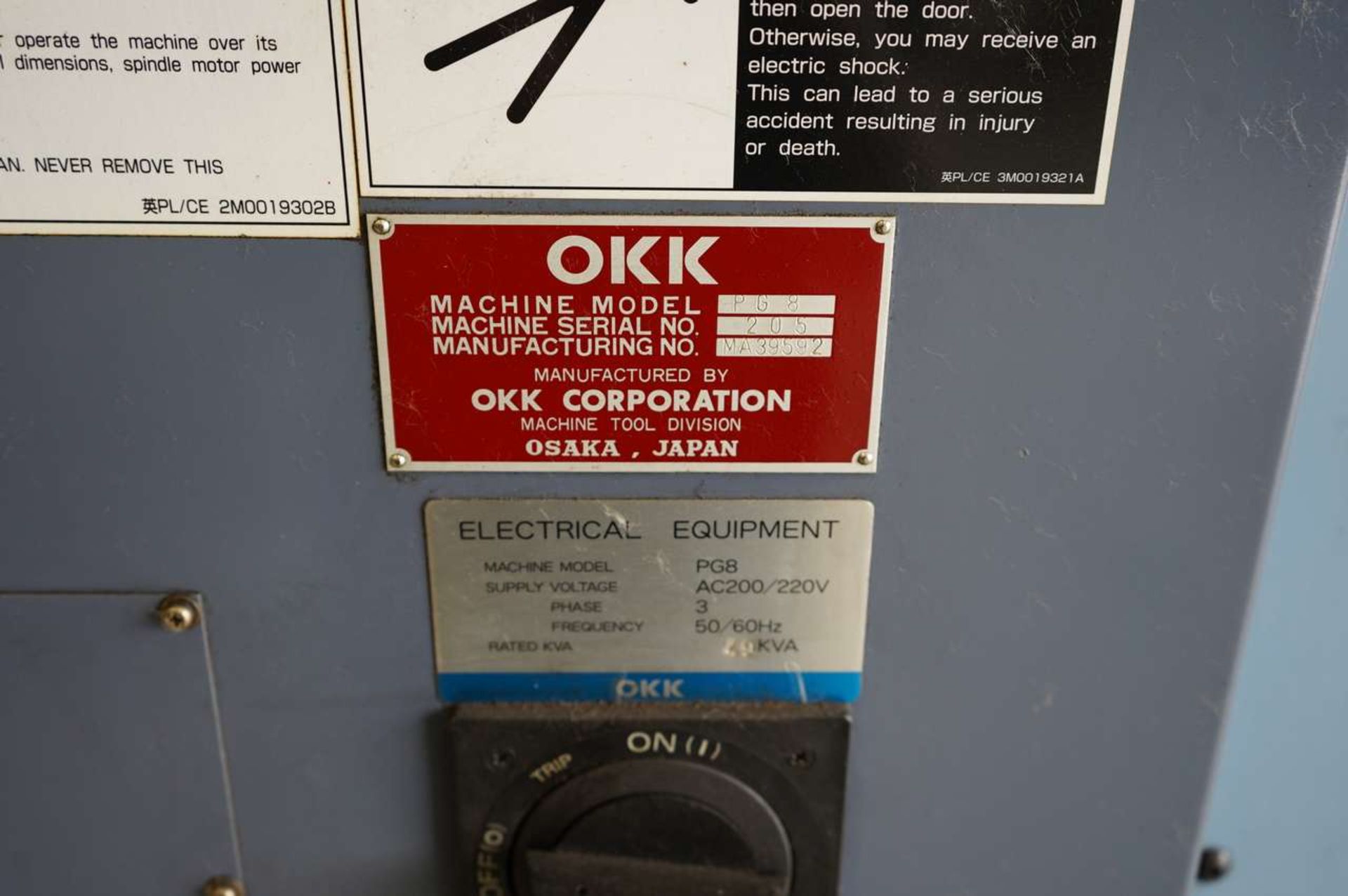 2005 OKK PG8 CNC Vertical Machining Center - Image 10 of 10