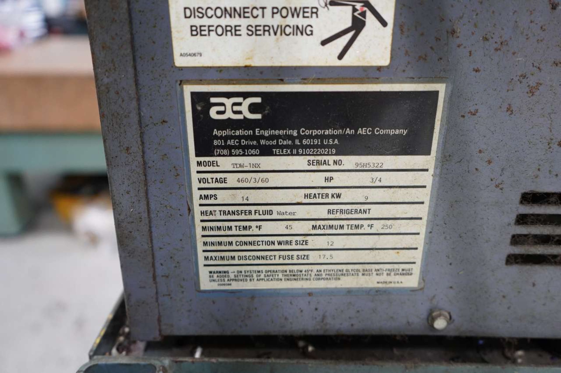 AEC T31-MTC-2 Thermolator - Image 4 of 4