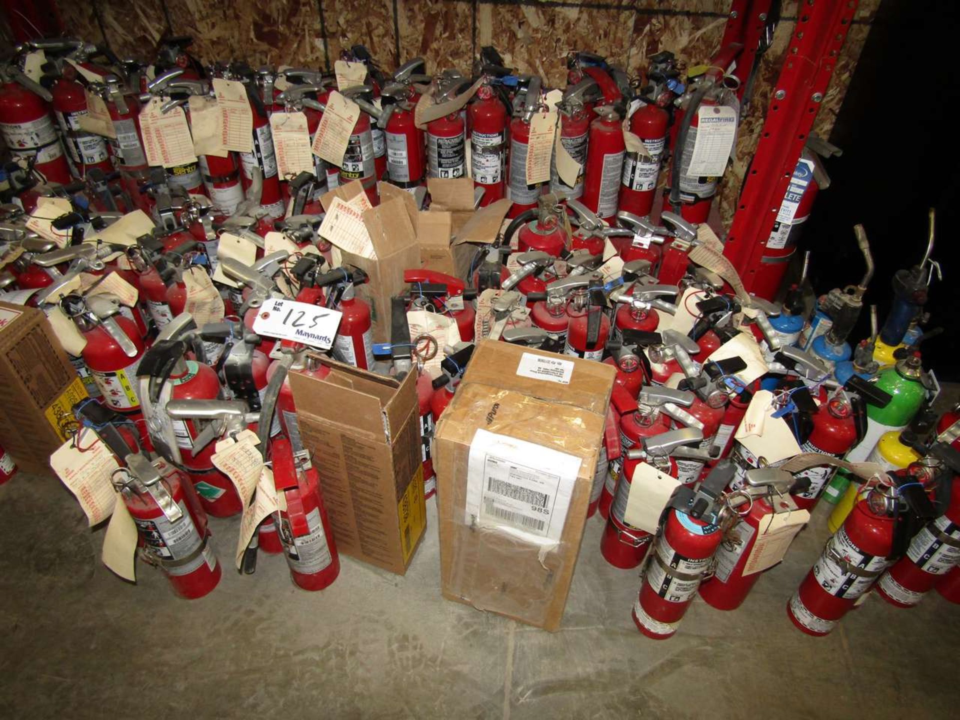 Various sizes of Fire extinguishers