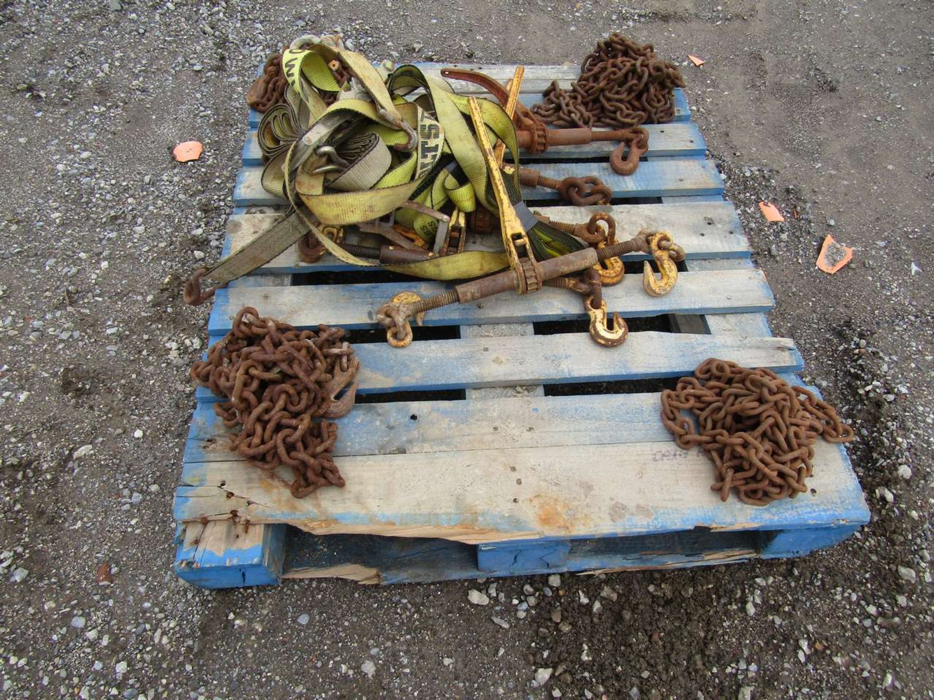 Skid of Clamps and Chains For Trailers