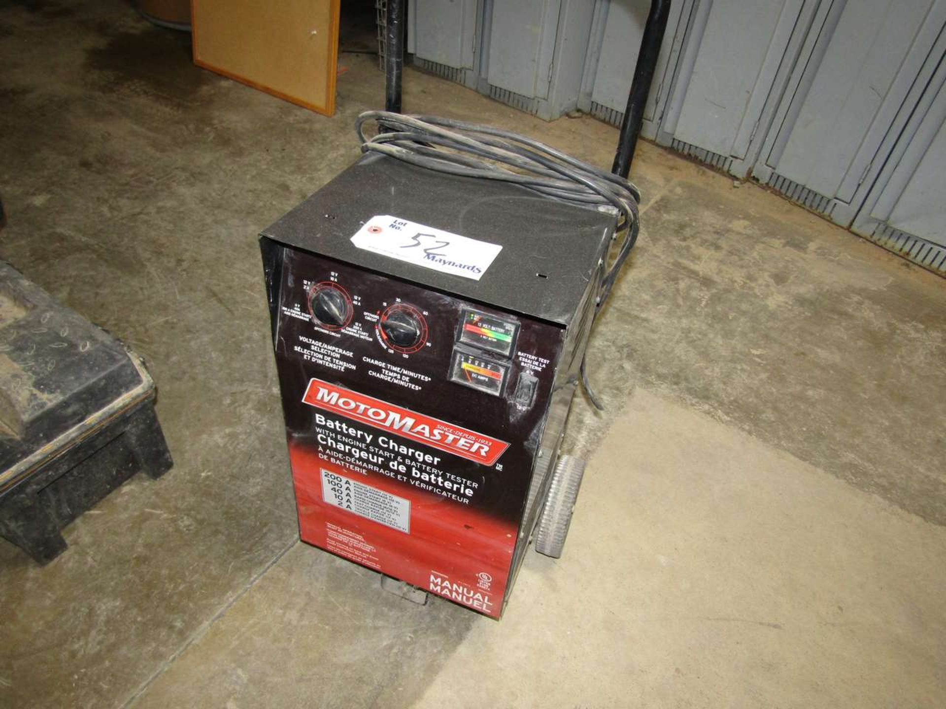 MotoMaster Battery Charger on Wheels