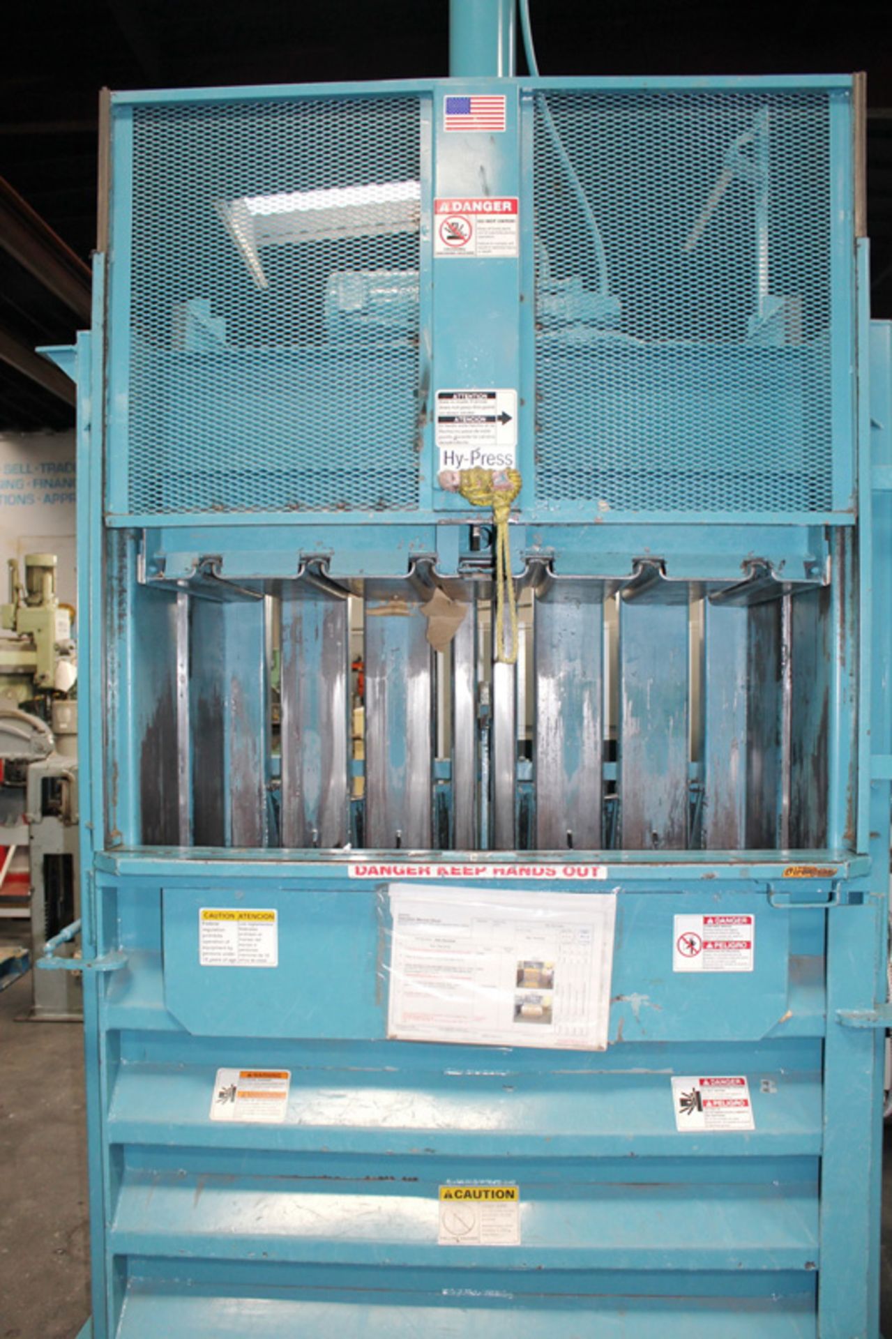 1997 Marathon Vertical Hydraulic Baler 60" x 30" x 48", Mdl: V-6030HD 03, S/N: 93668, Located In: - Bild 9 aus 11