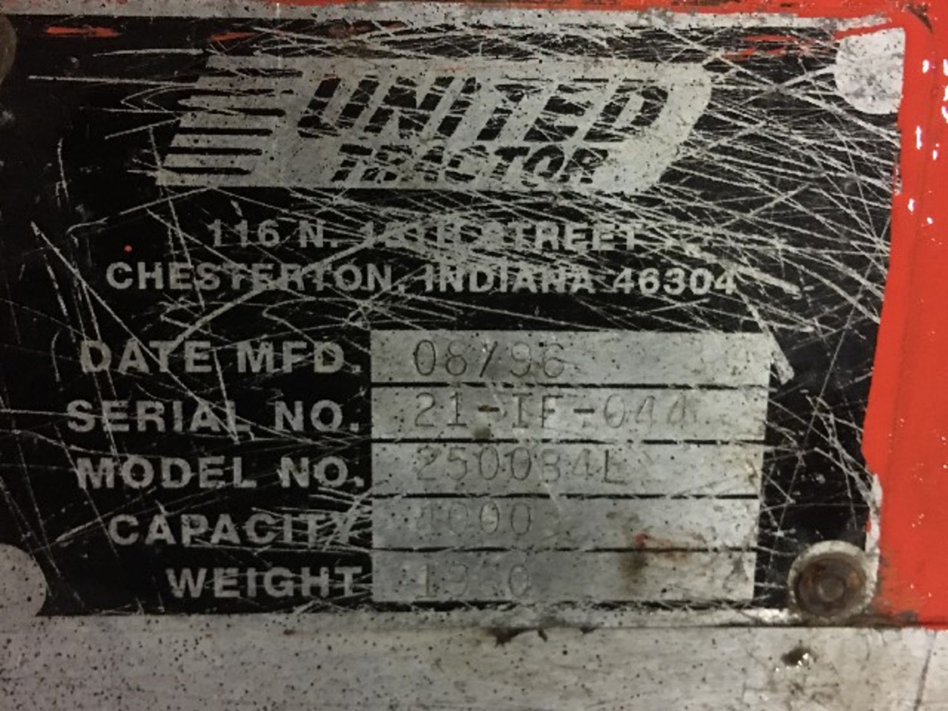 1996 4,000 Lb United Tractor Cart, Model 2500845, Propane - Located In Philadelphia, PA - Image 6 of 8