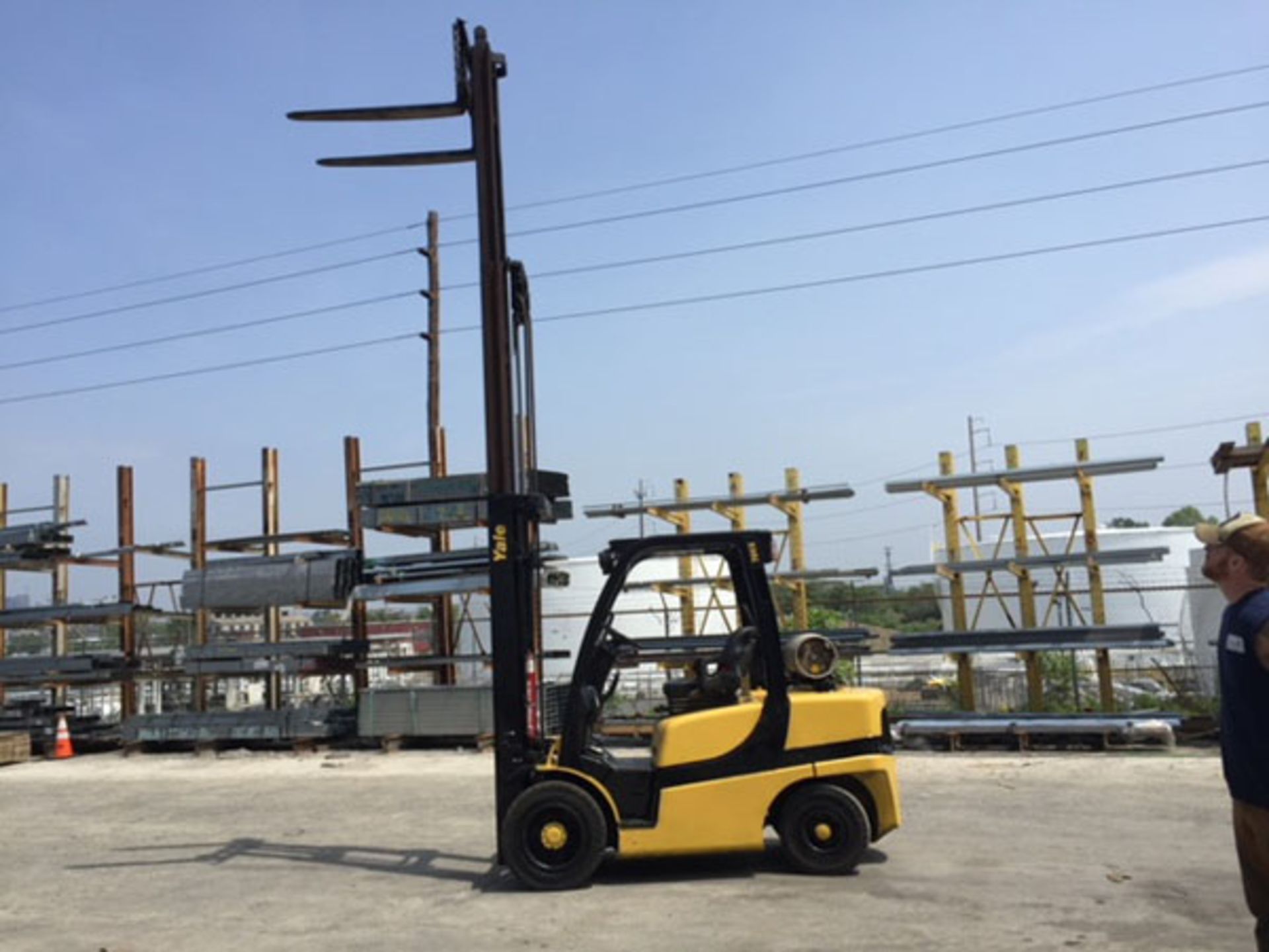 7,000 LB YALE FORKLIFT MDL. GLP070 MFG. 2015 ONLY 3,500 HOURS- Model: GLP070VXNLSE101- Serial: