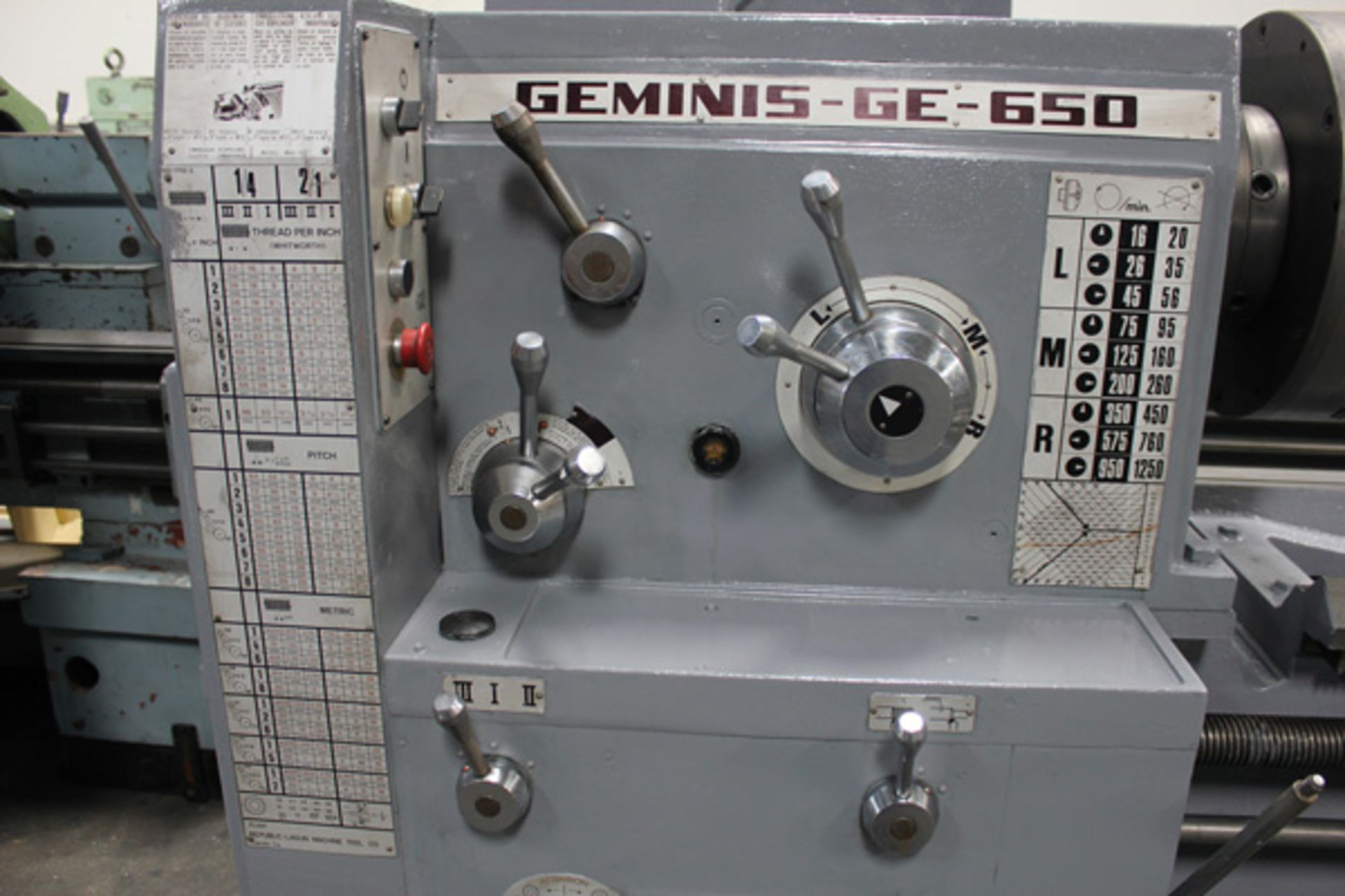 Geminis Engine Lathe, 27"/36" x 240" (20'), Mdl: GE-650, S/N: 4977, Located In: Huntington Park, CA - Image 14 of 15