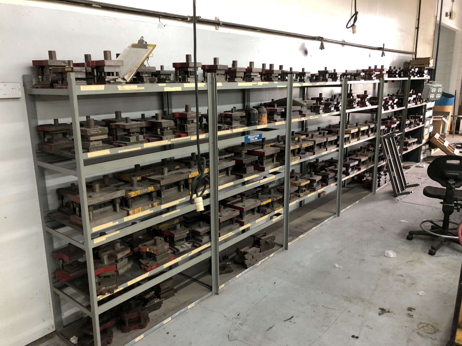 (6) Heavy-Duty Shelves w/ Press Dies