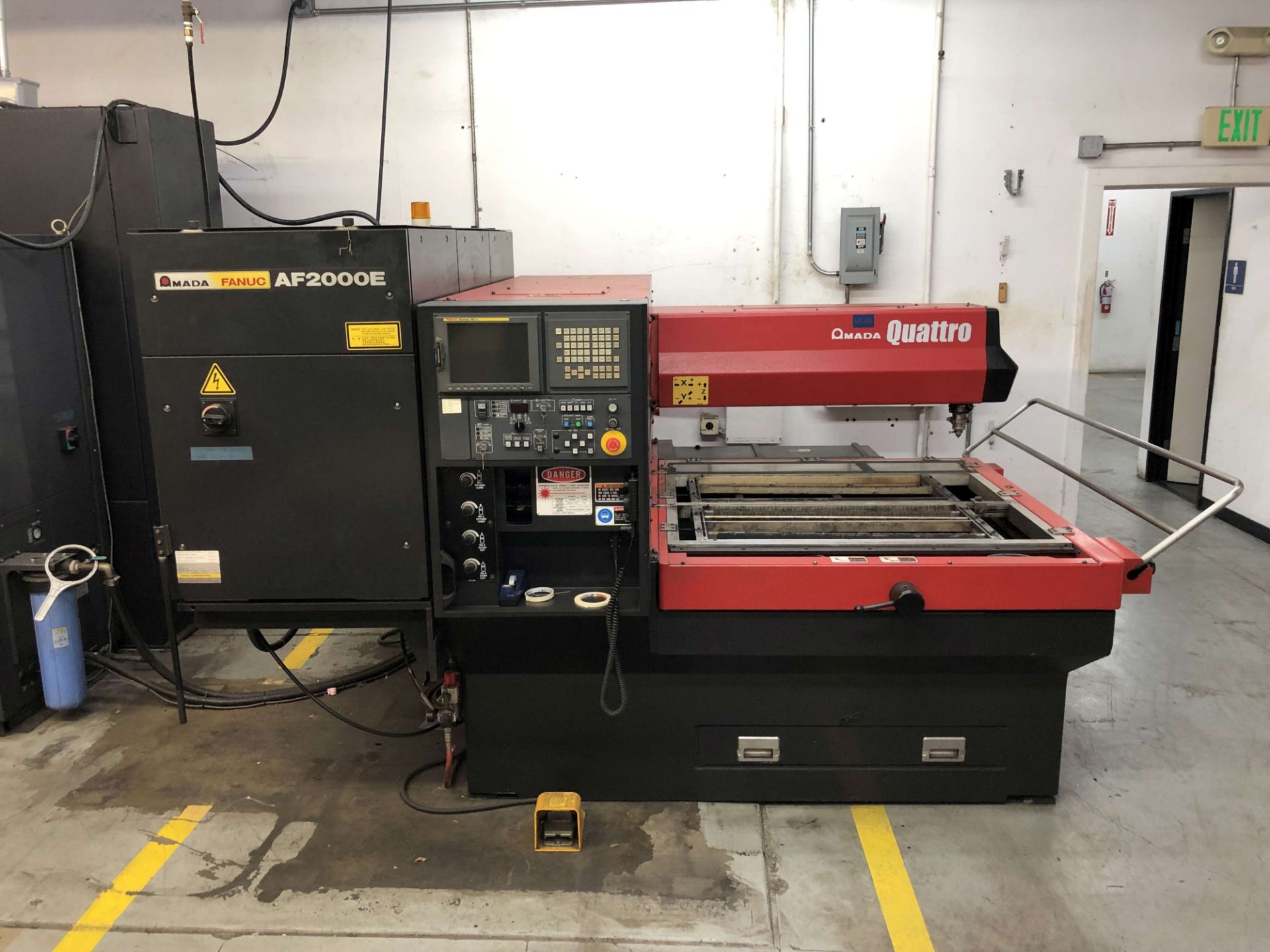 2011 Amada Quattro 2,000-Watt CO2 CNC Laser, 4' x 4' Table, Fanuc AF2000E Resonator (Approx. 23, - Image 2 of 17