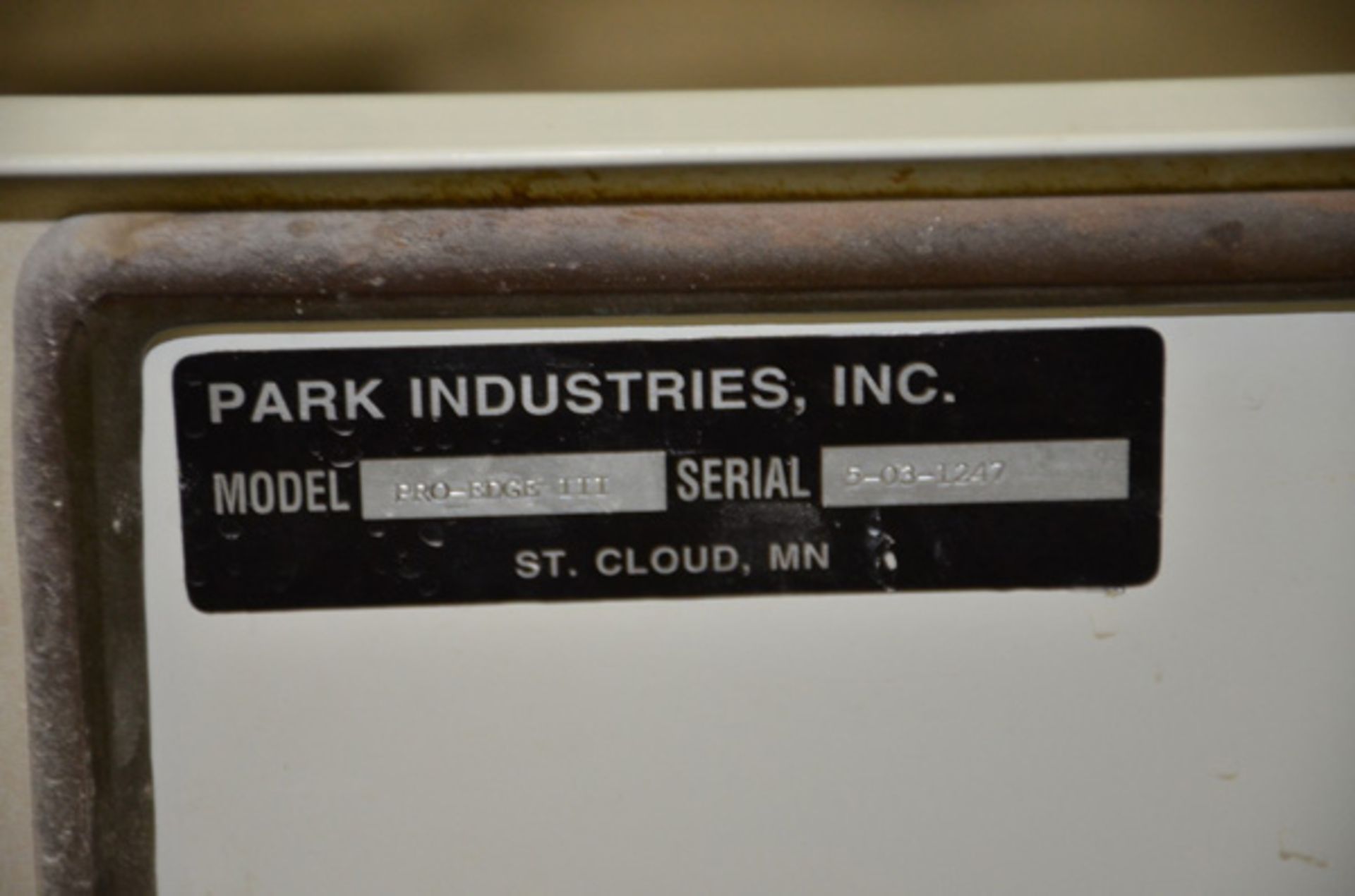 2003 Park Industries, Mdl: Pro-Edge III Stone Edge Machine, S/N: 5-03-1247, 208-240 Voltage, 3 - Image 13 of 13