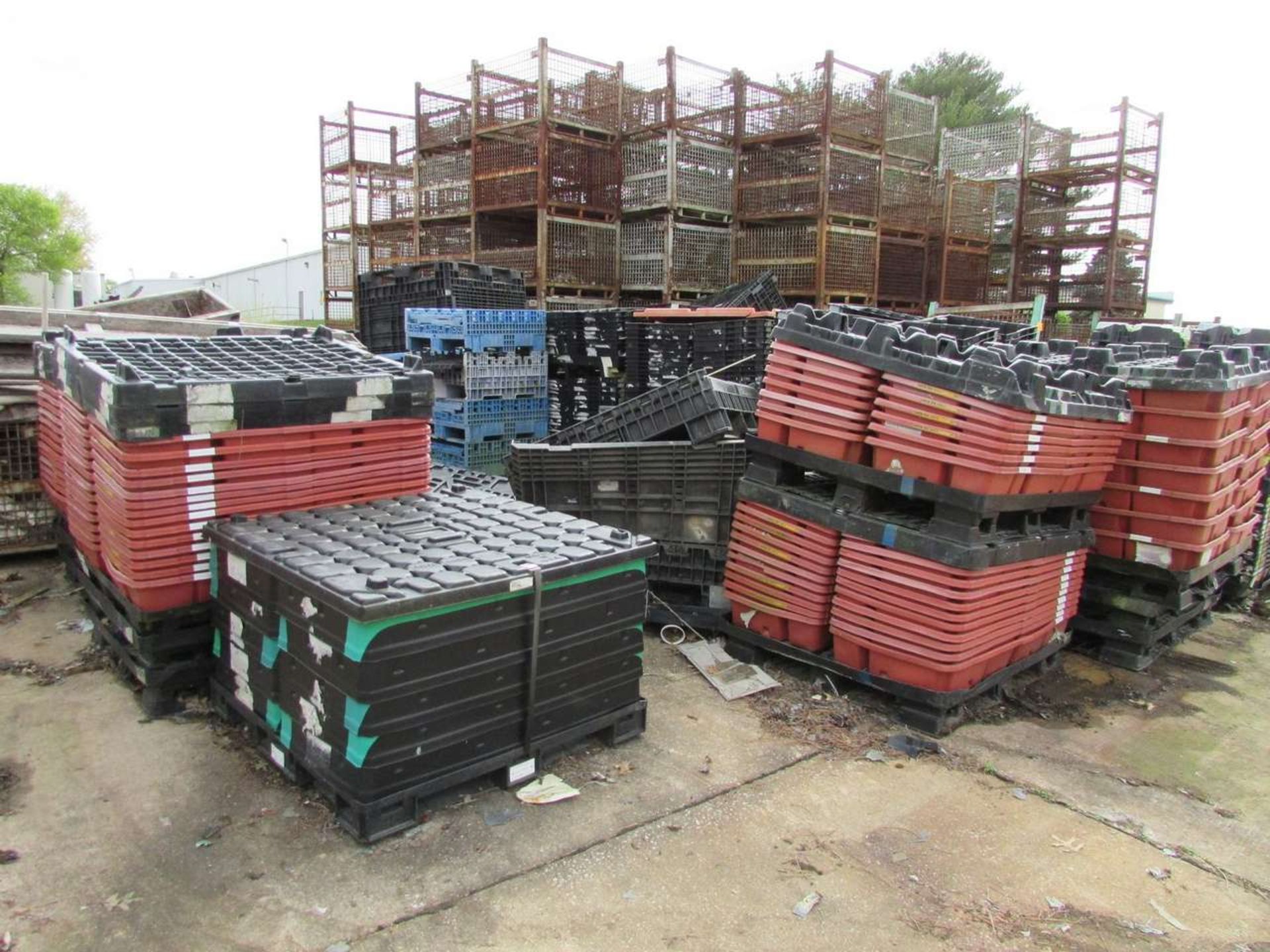 Large Qty. of Plastic Bins Plastic Pallets and Folding Bins - Image 7 of 8