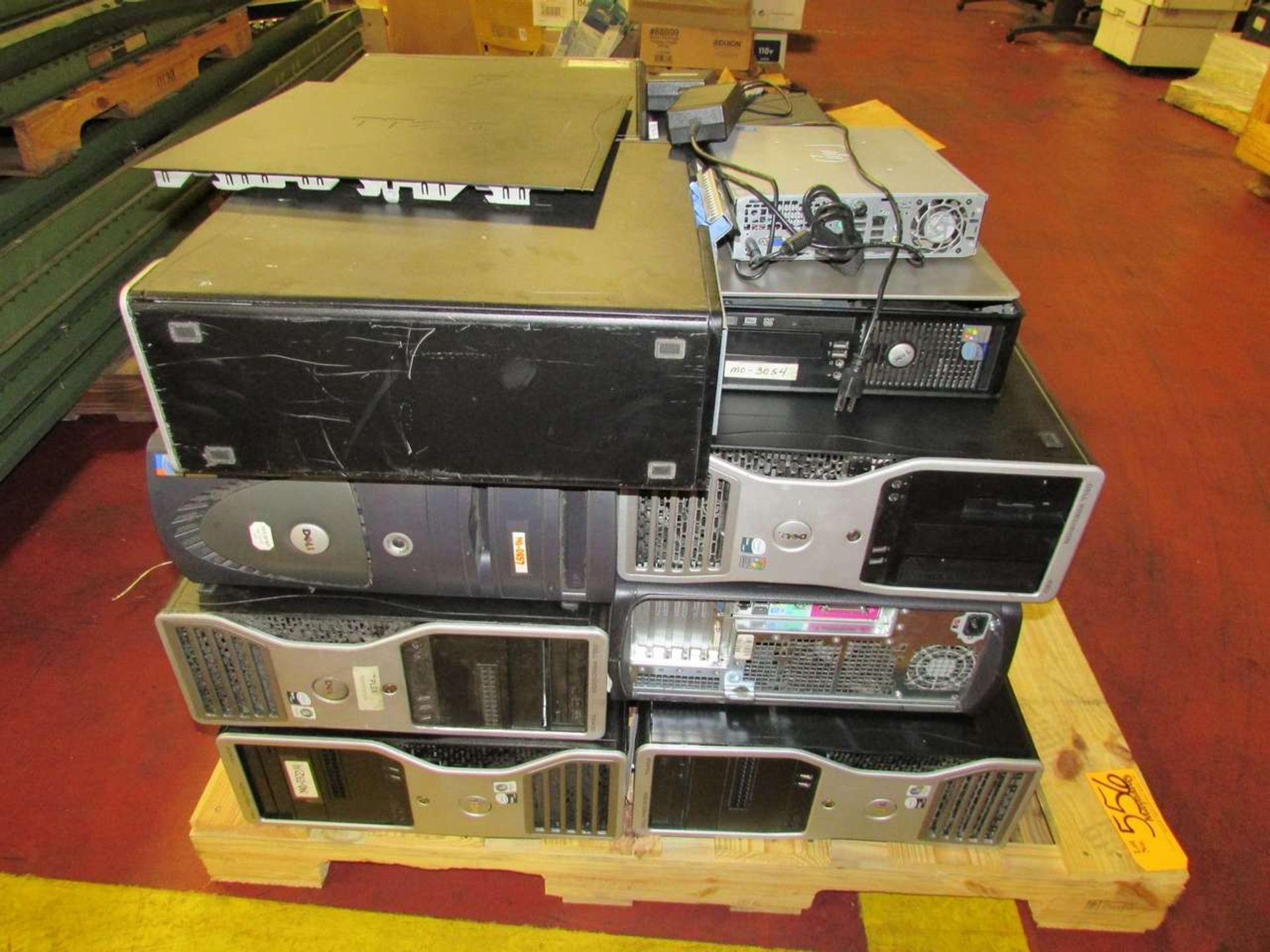 Pallets of Computers, Monitors and Printers