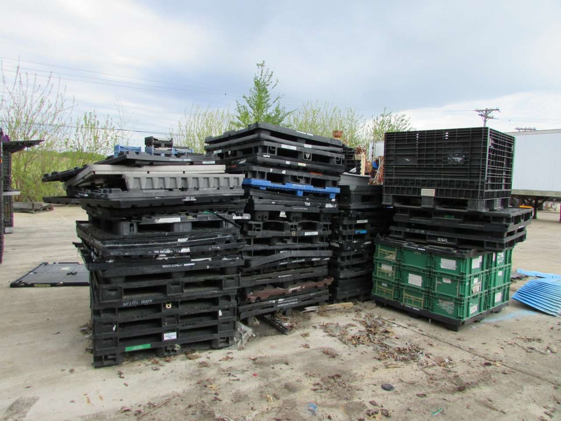 Large Qty. of Plastic Bins Plastic Pallets and Folding Bins - Image 2 of 8