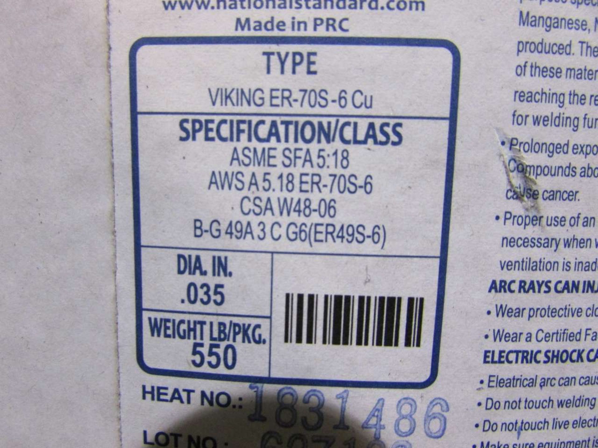 Viking Wire Viking ER-70S-6Cu 0.035" Welding Wire Barrels - Image 3 of 3