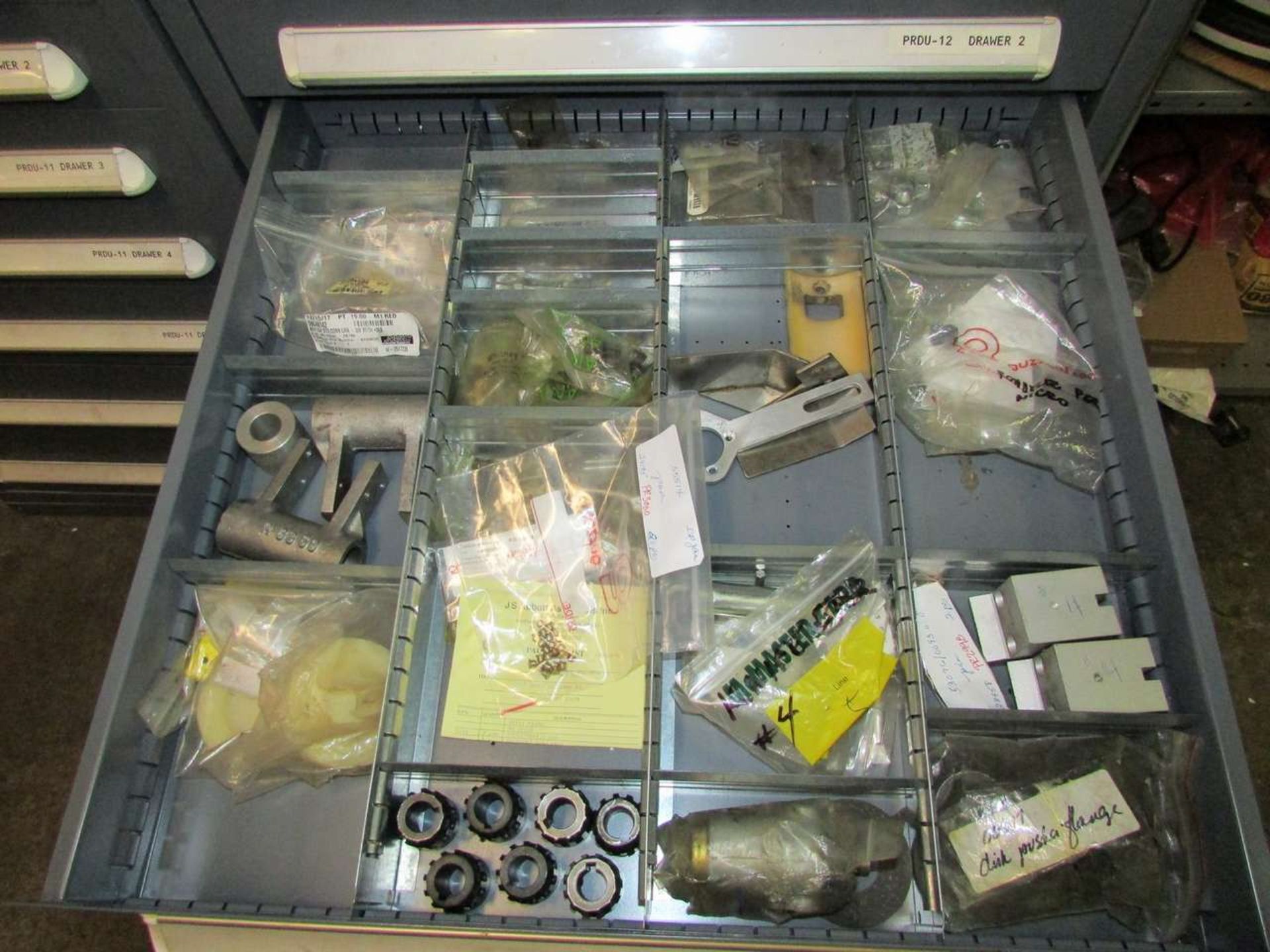 Stanley Vidmar 7-Drawer Heavy Duty Parts Cabinet with Assorted Contents - Image 4 of 8