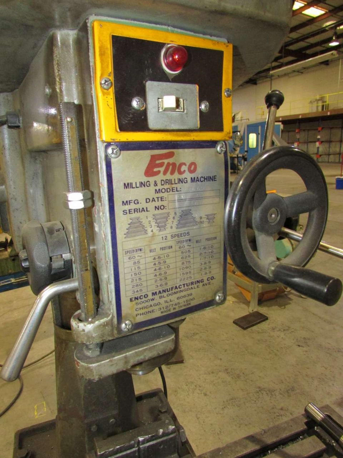 1984 Enco 91002 Pedestal Milling/Drilling Press - Image 6 of 7