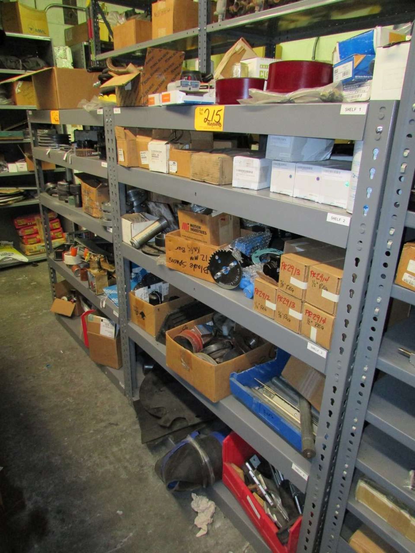 Adjustable Shelving Units with Assorted Contents