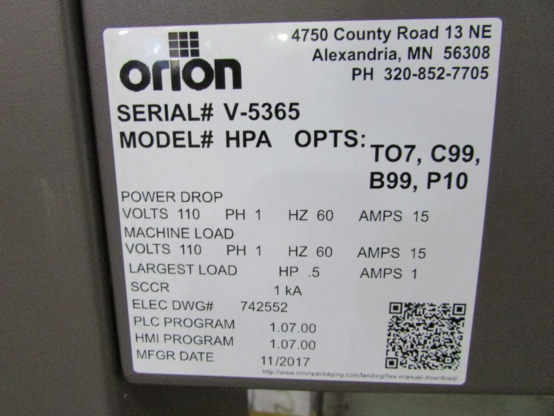 2017 Orion HPA Pallet Wrapper - Image 7 of 7